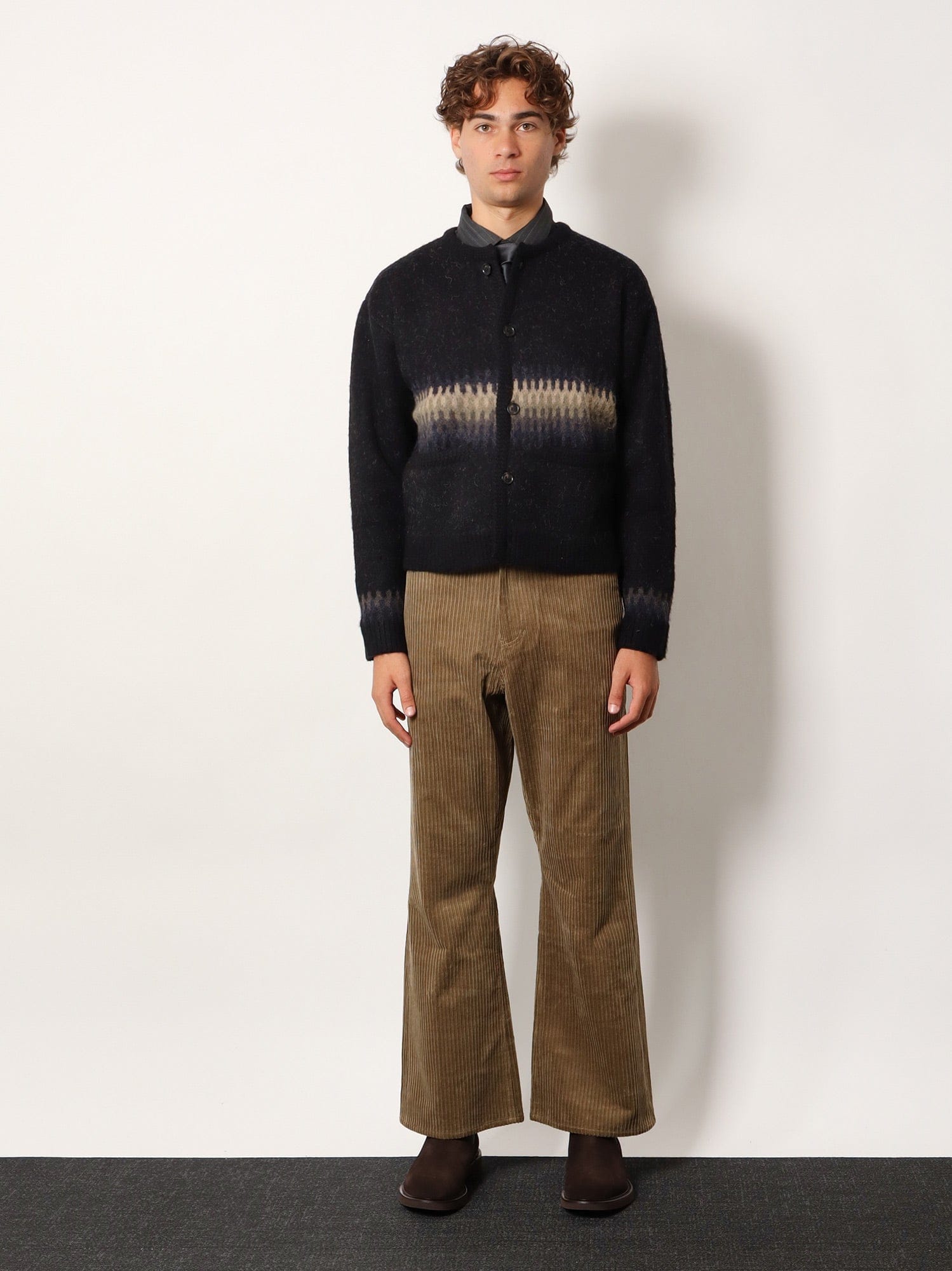 Tonywack Jacquard Unisex alpaca cardigan