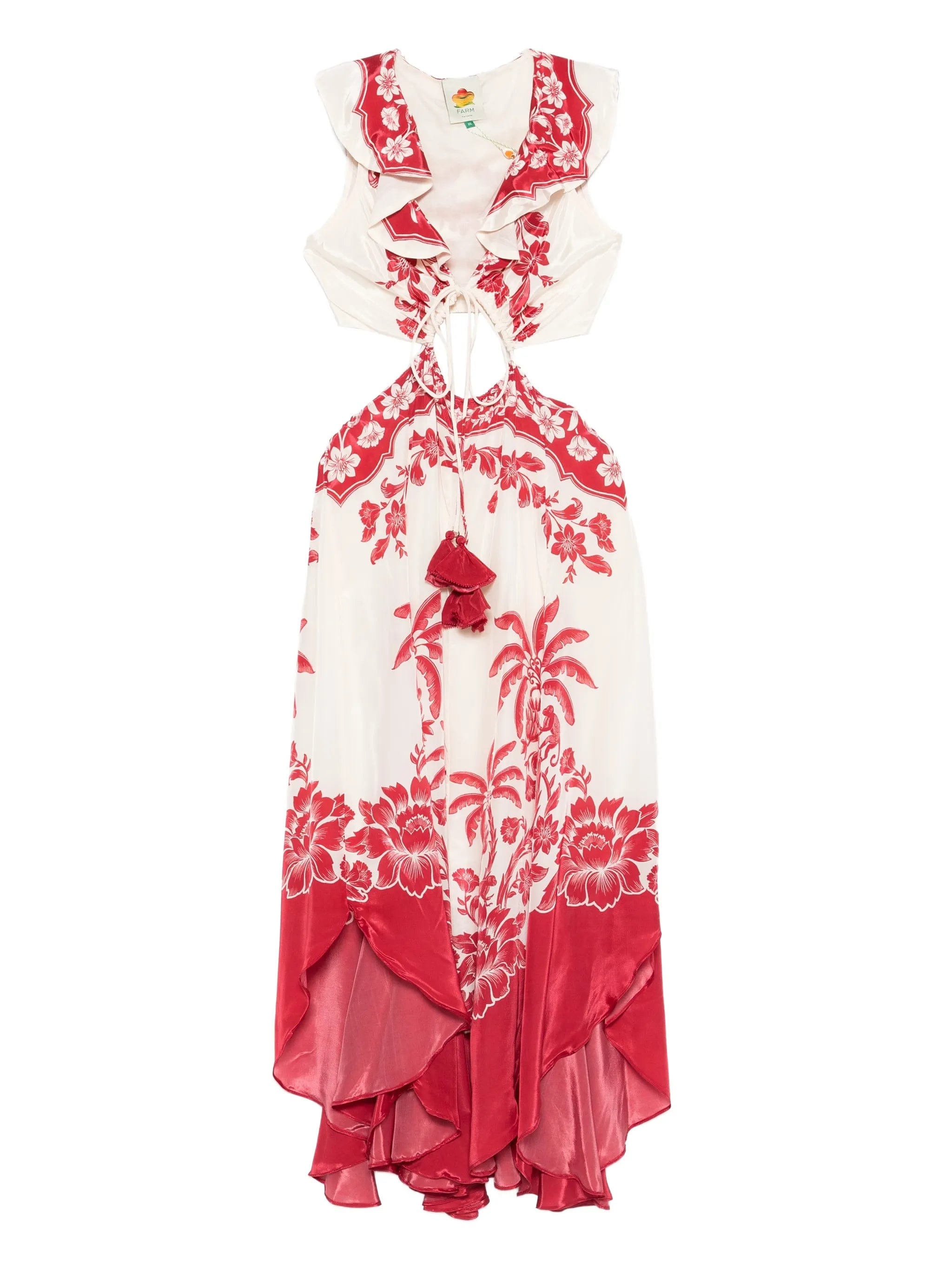 FARM Rio Sand Guanacaste ruffled dress