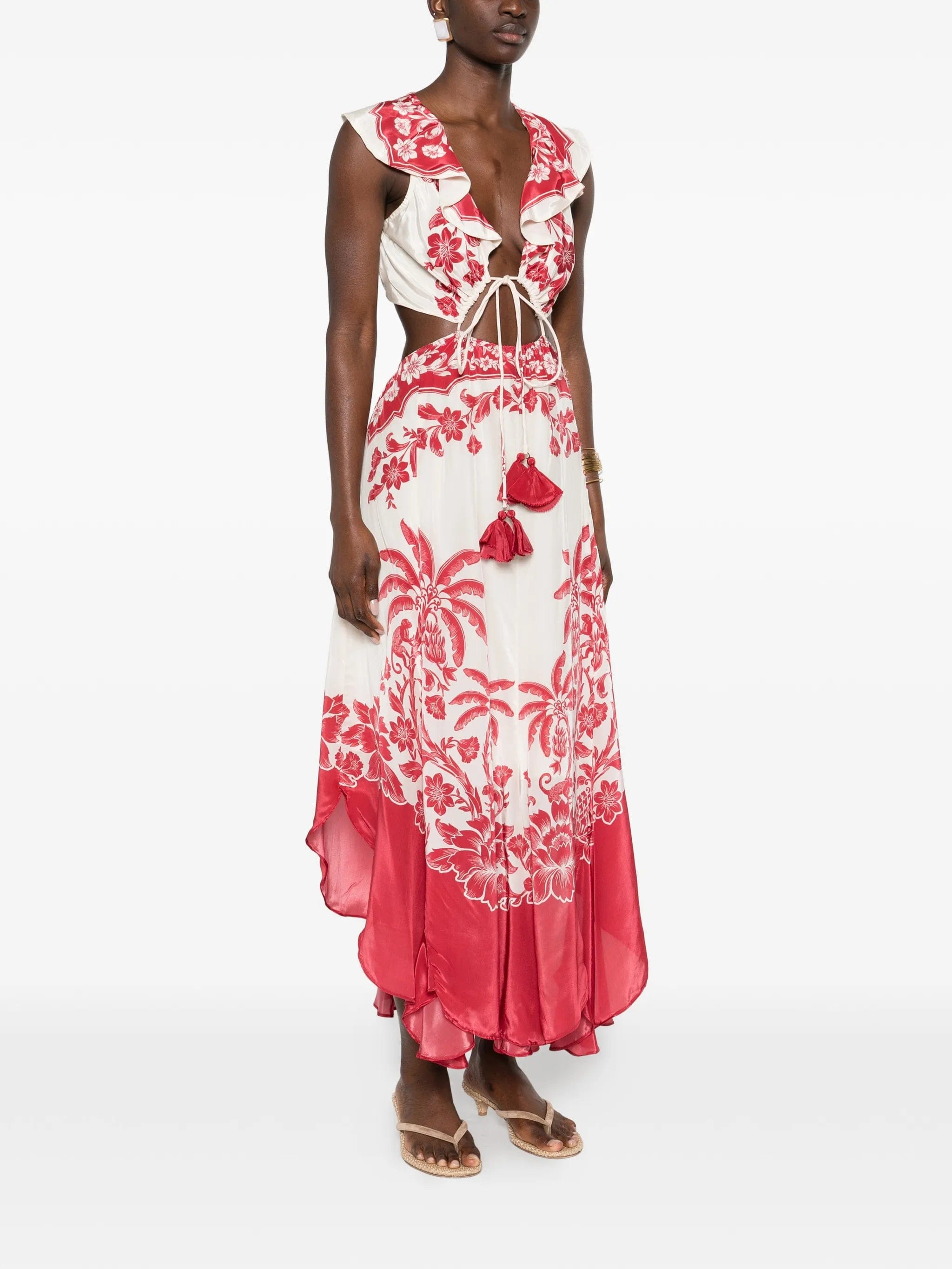 FARM Rio Sand Guanacaste ruffled dress