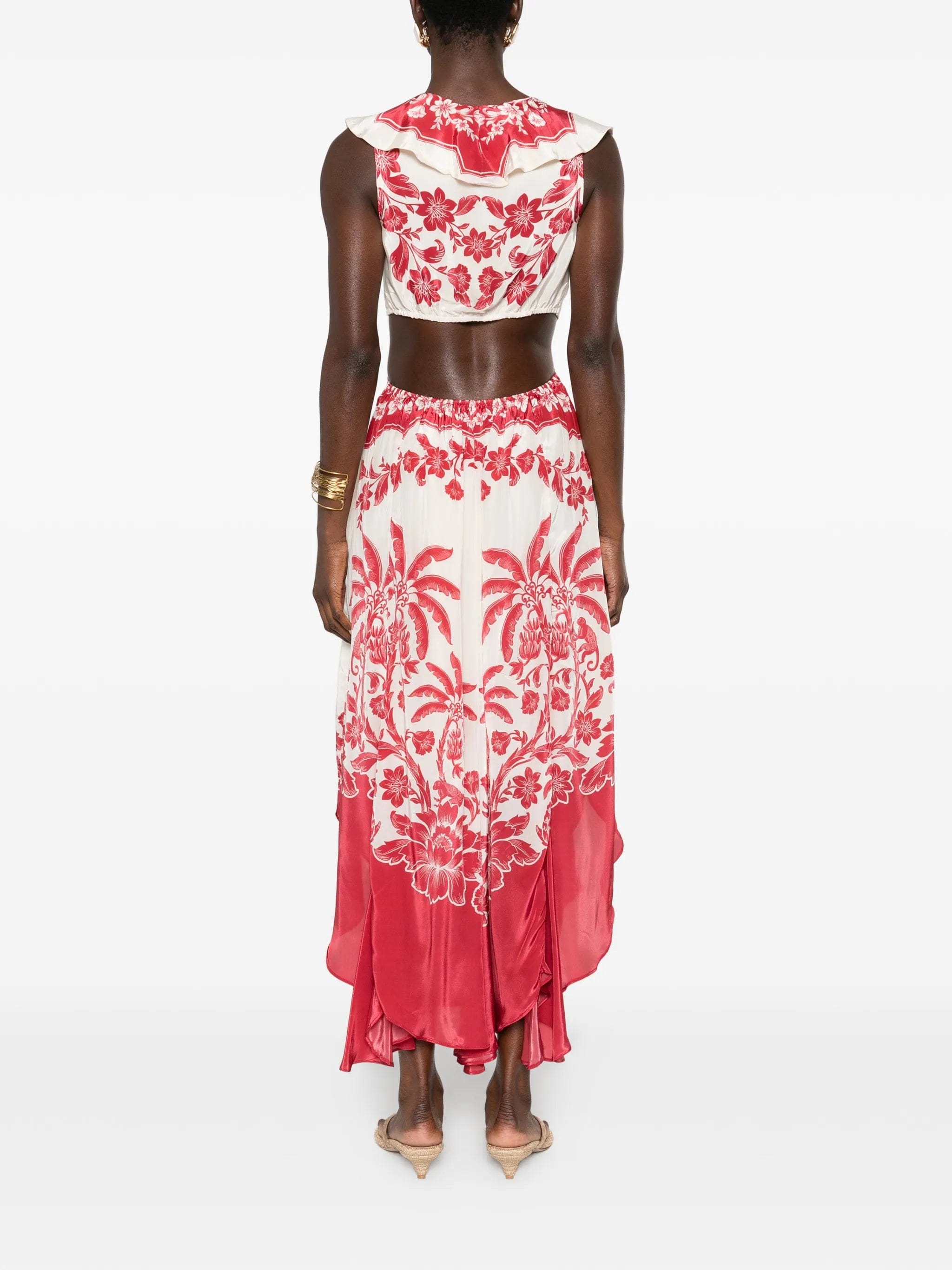 FARM Rio Sand Guanacaste ruffled dress
