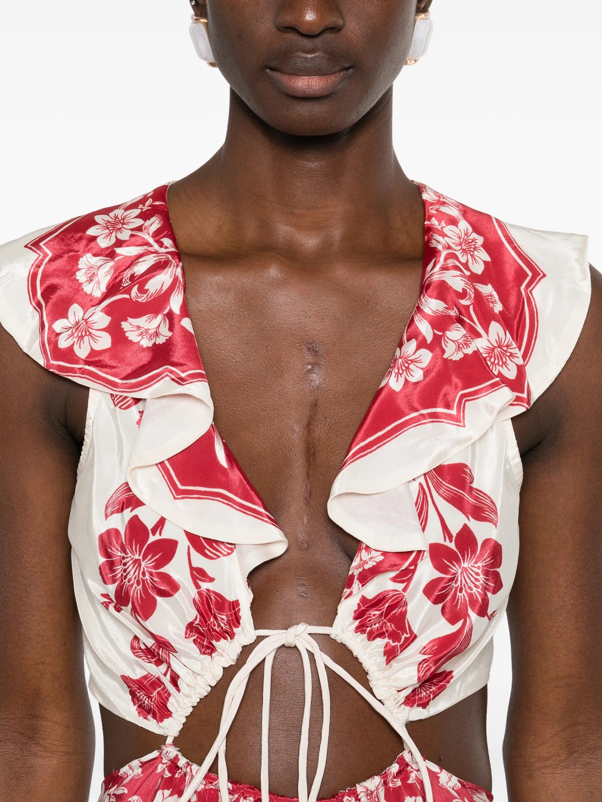FARM Rio Sand Guanacaste ruffled dress