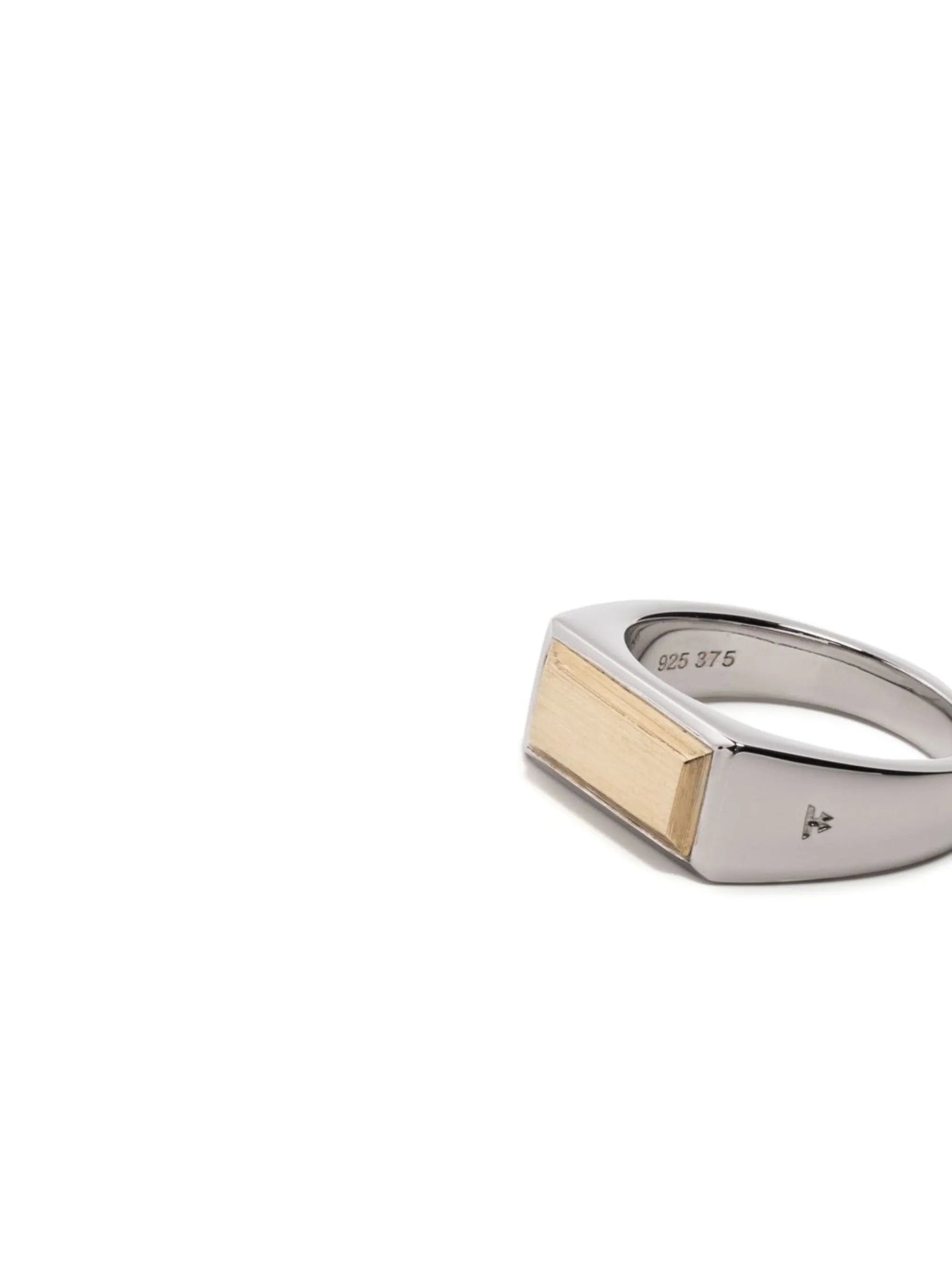 Tom Wood Peaky rectangle band ring