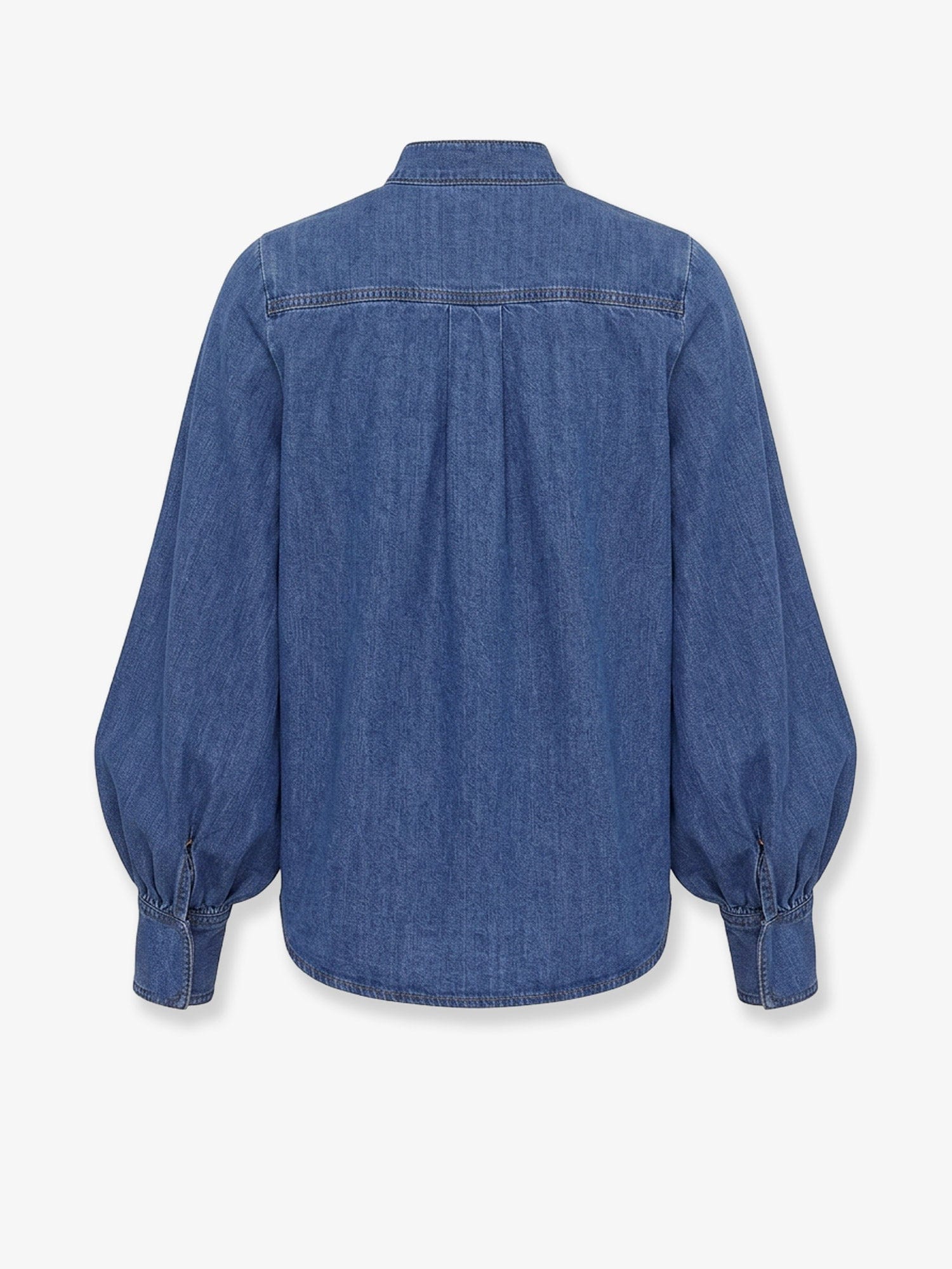 Zimmermann Denim shirt with cut - out embroidery