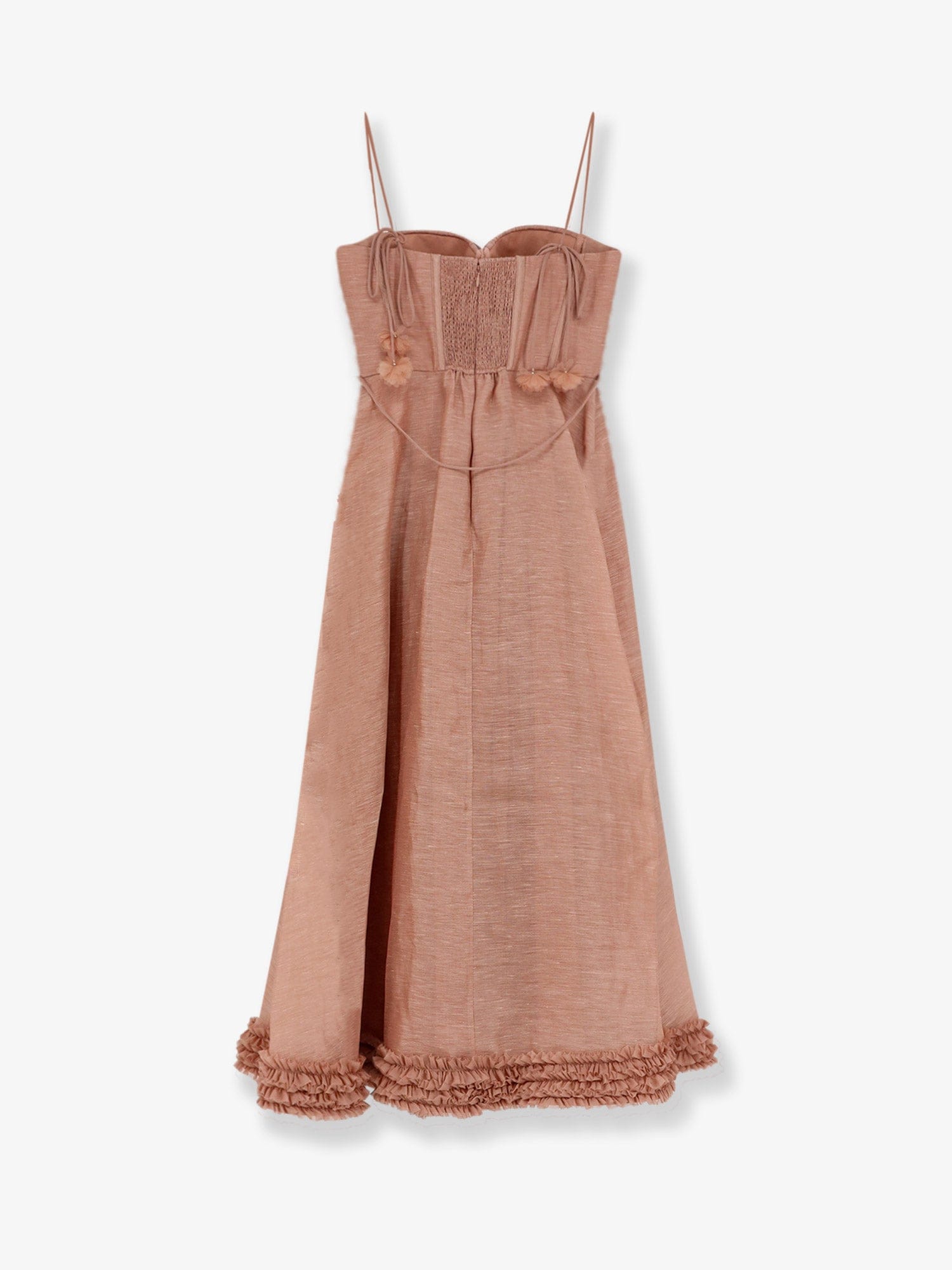 Zimmermann Luna silk and linen blend midi dress