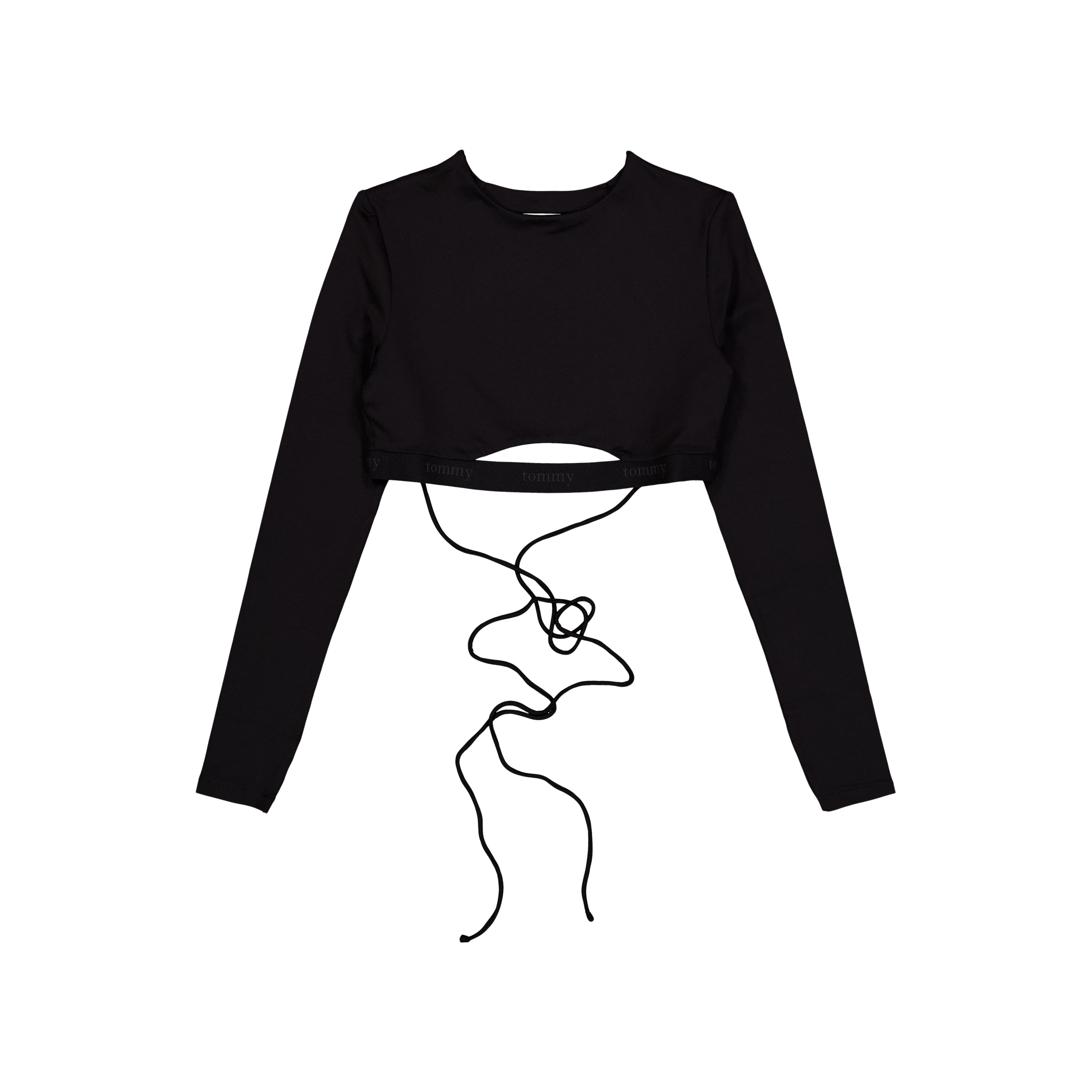 Tommy Jeans Tjcw Backless Longsleeve Cropt Black