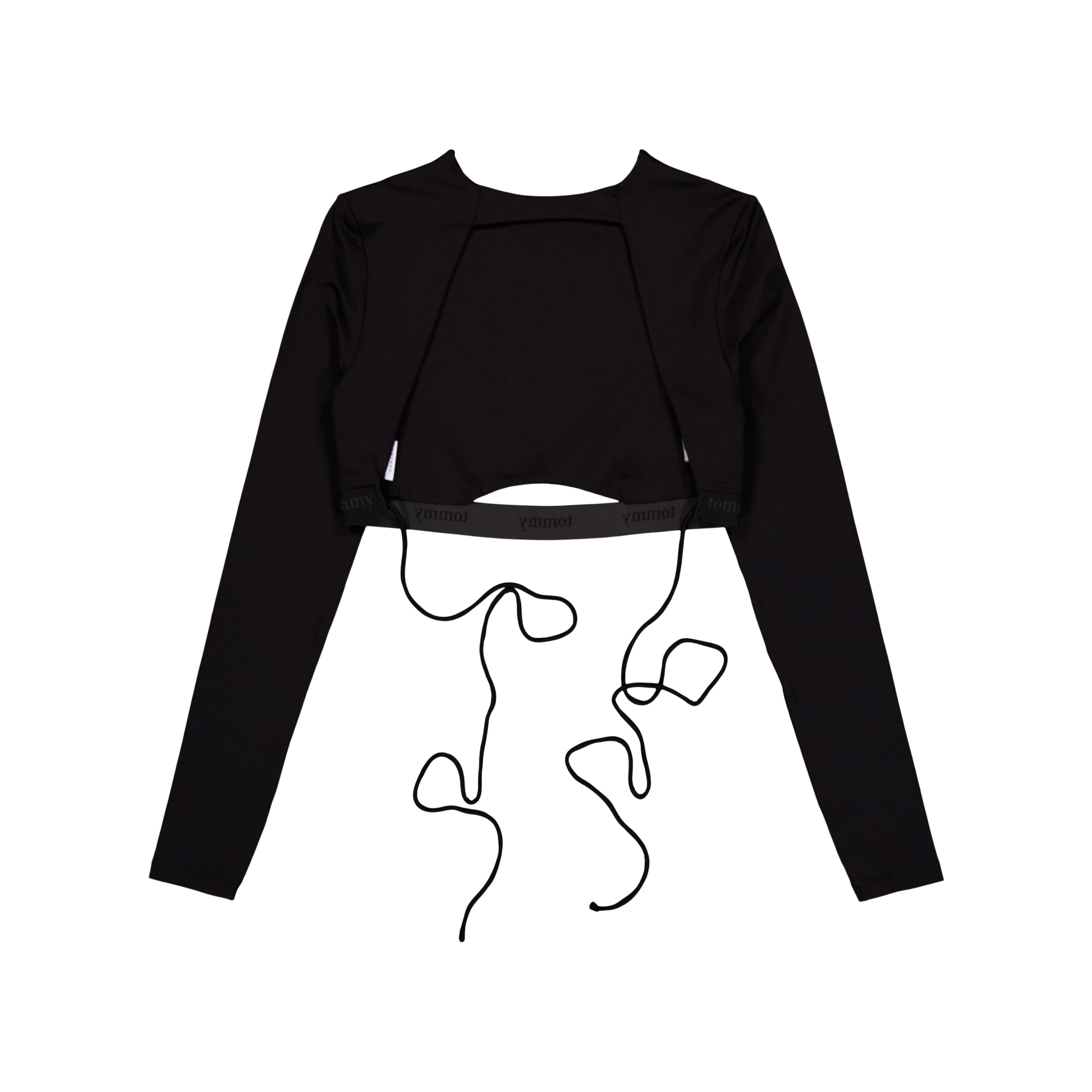 Tommy Jeans Tjcw Backless Longsleeve Cropt Black