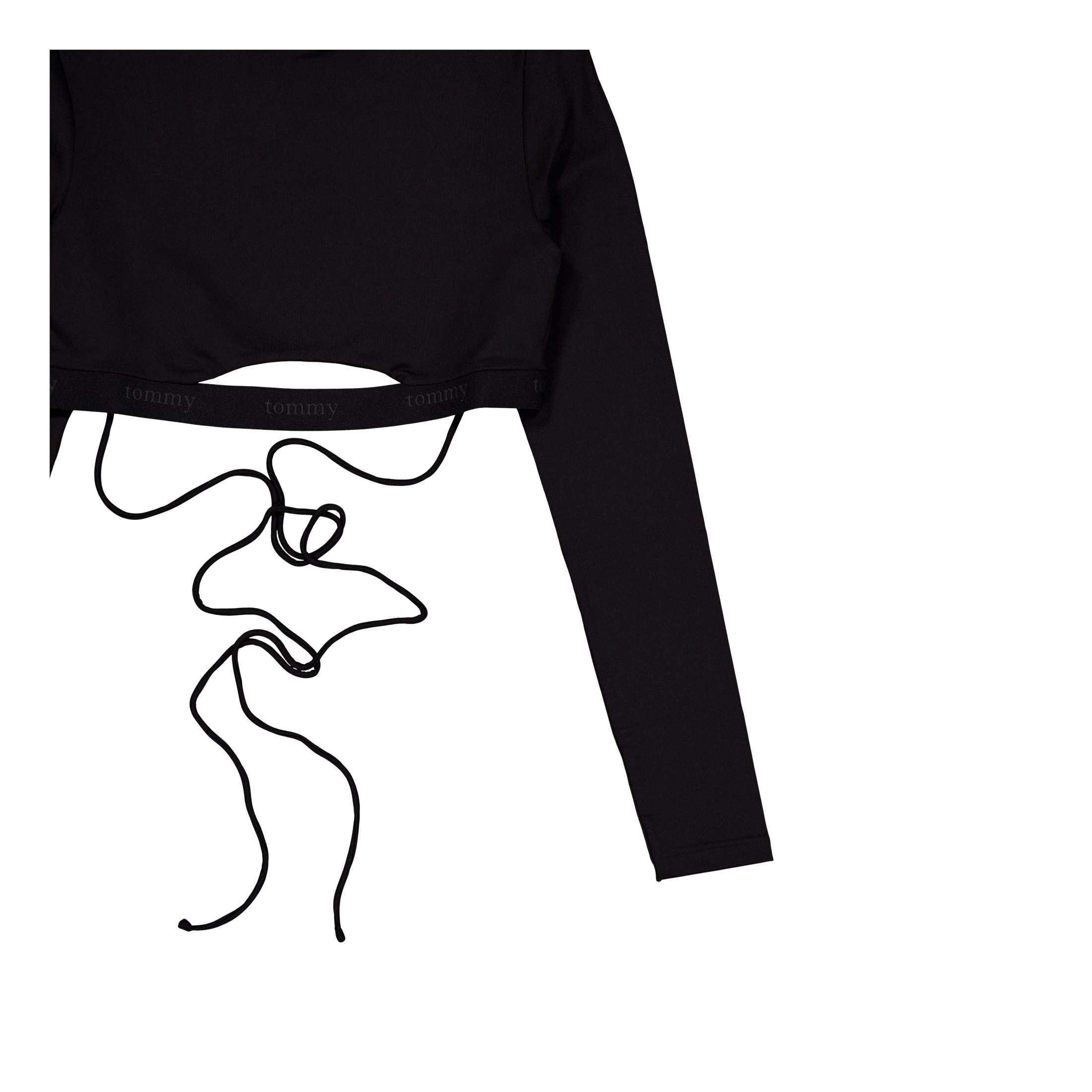 Tommy Jeans Tjcw Backless Longsleeve Cropt Black