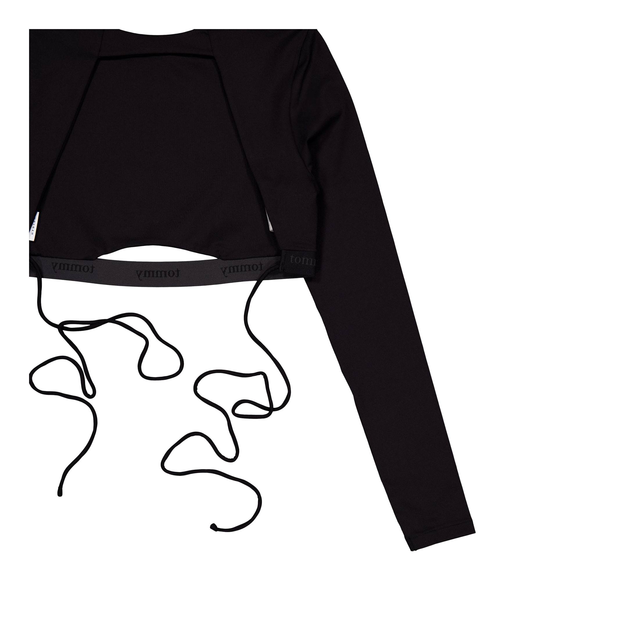 Tommy Jeans Tjcw Backless Longsleeve Cropt Black