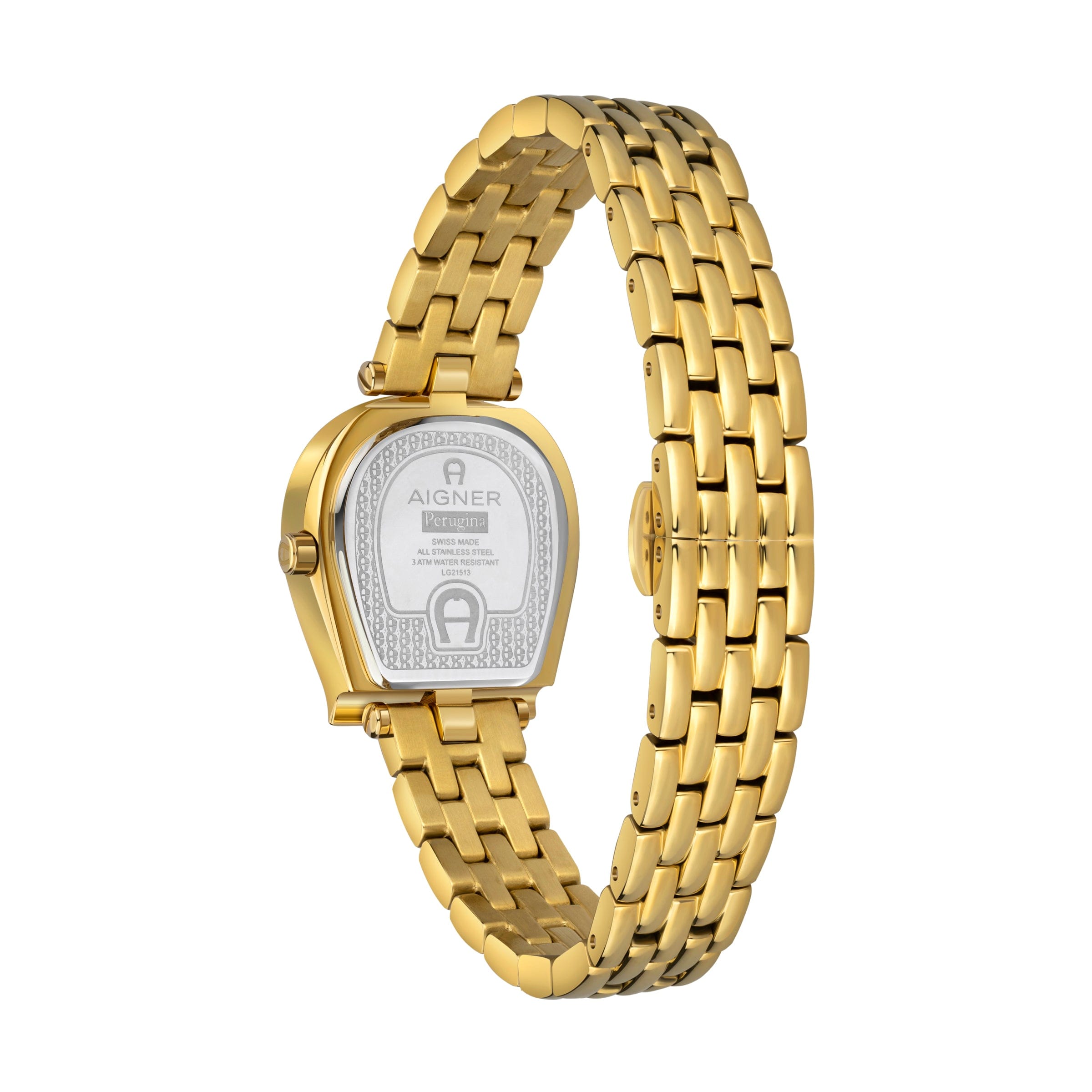 Aigner Women's Stainless Steel Case Bracelet Green Mother of Pearl Dial Watch