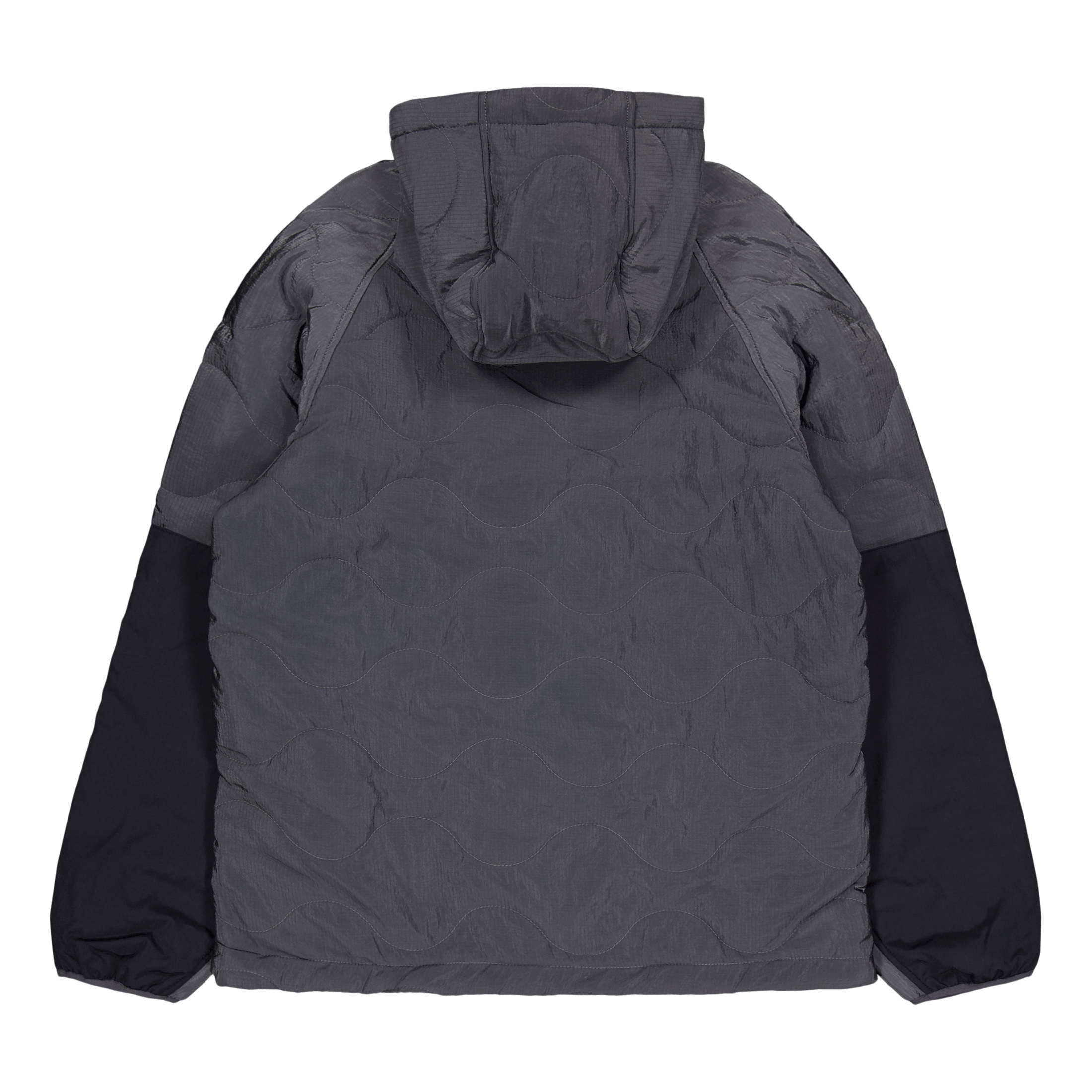 Liberaiders Quilted Ripstop Nylon Hoodie Gray