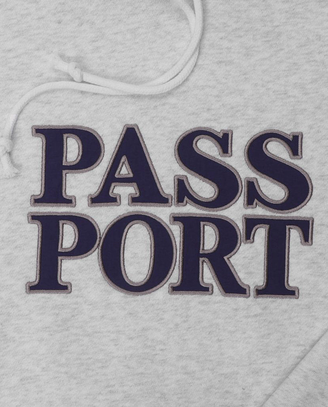 Passport - Official Stacked Applique Hoodie - White Marle