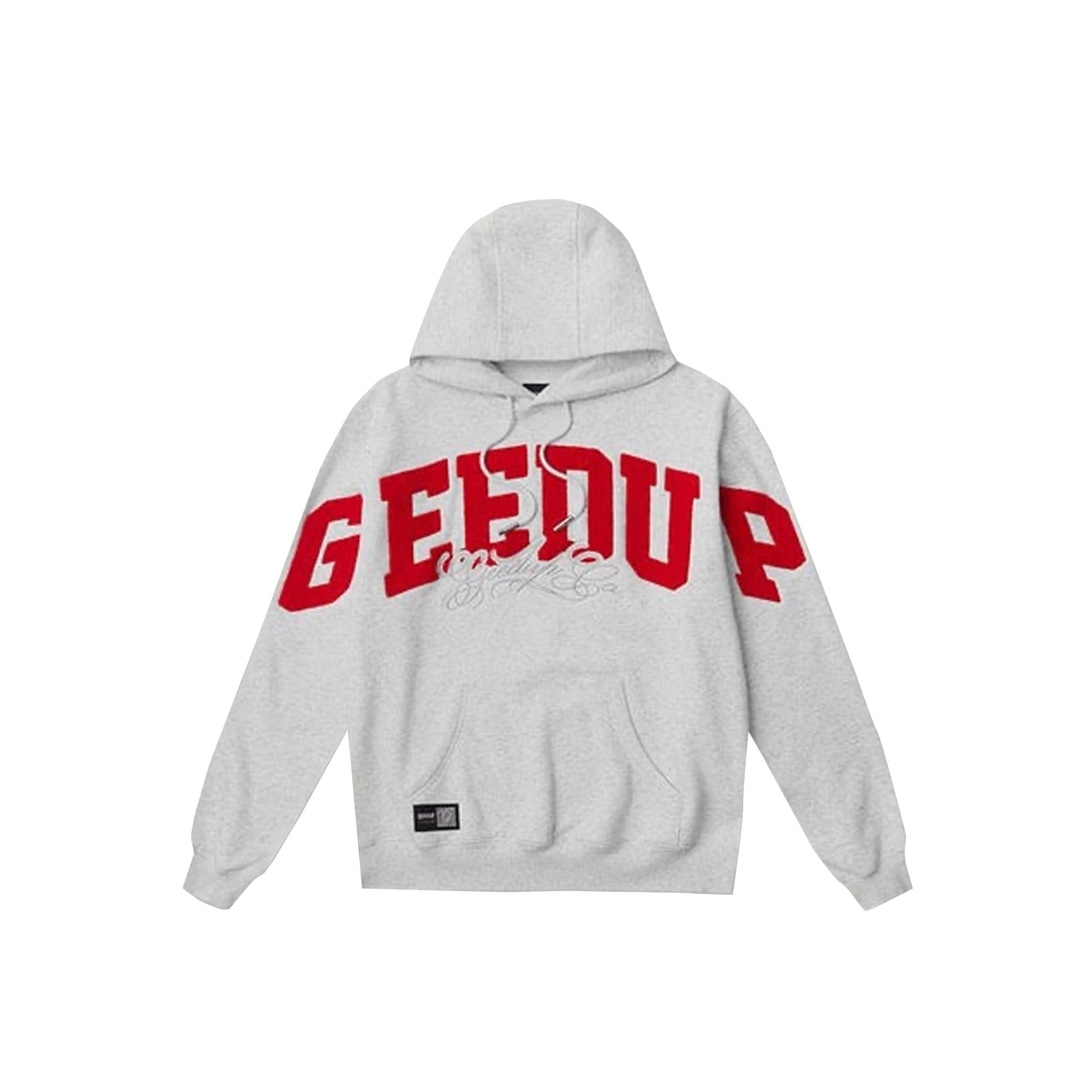 Geedup Team Logo Cursive Hoodie White Marle / Red (2026)
