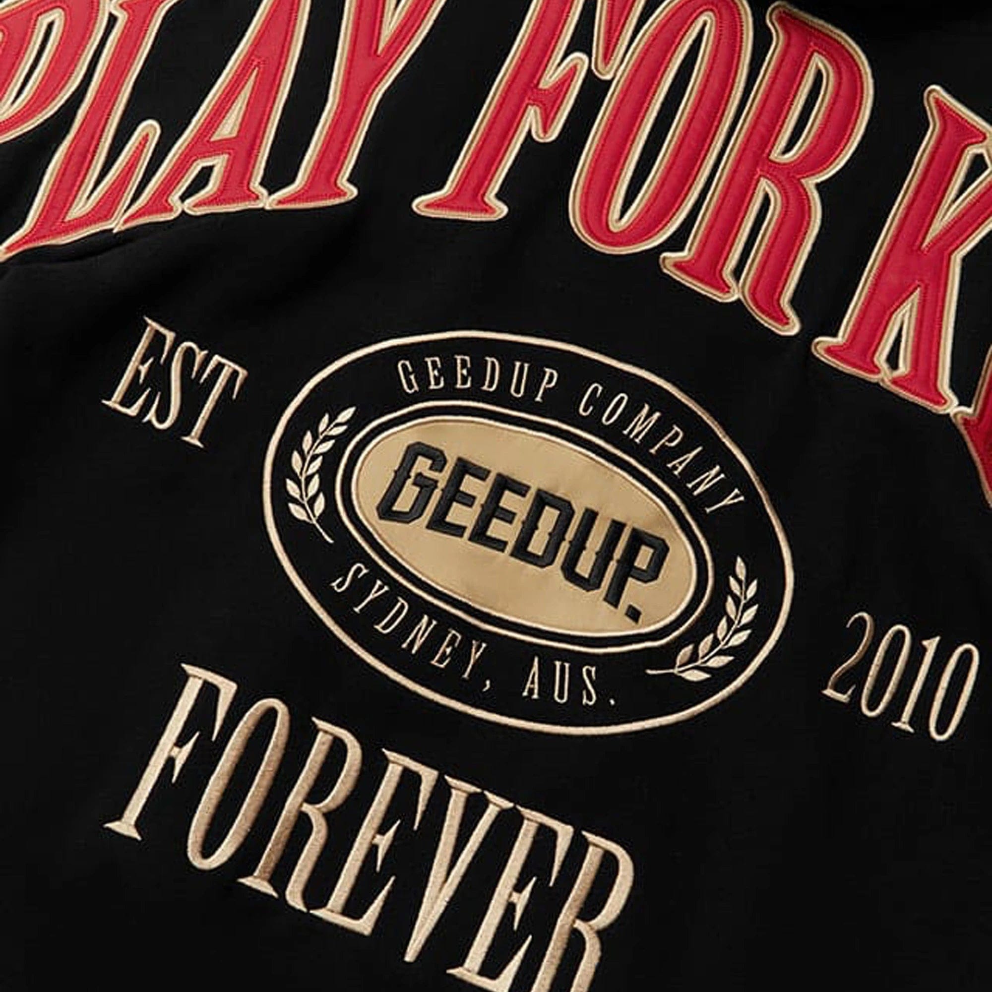 Geedup PFK Company Hoodie Black / Red / Cream (2025)
