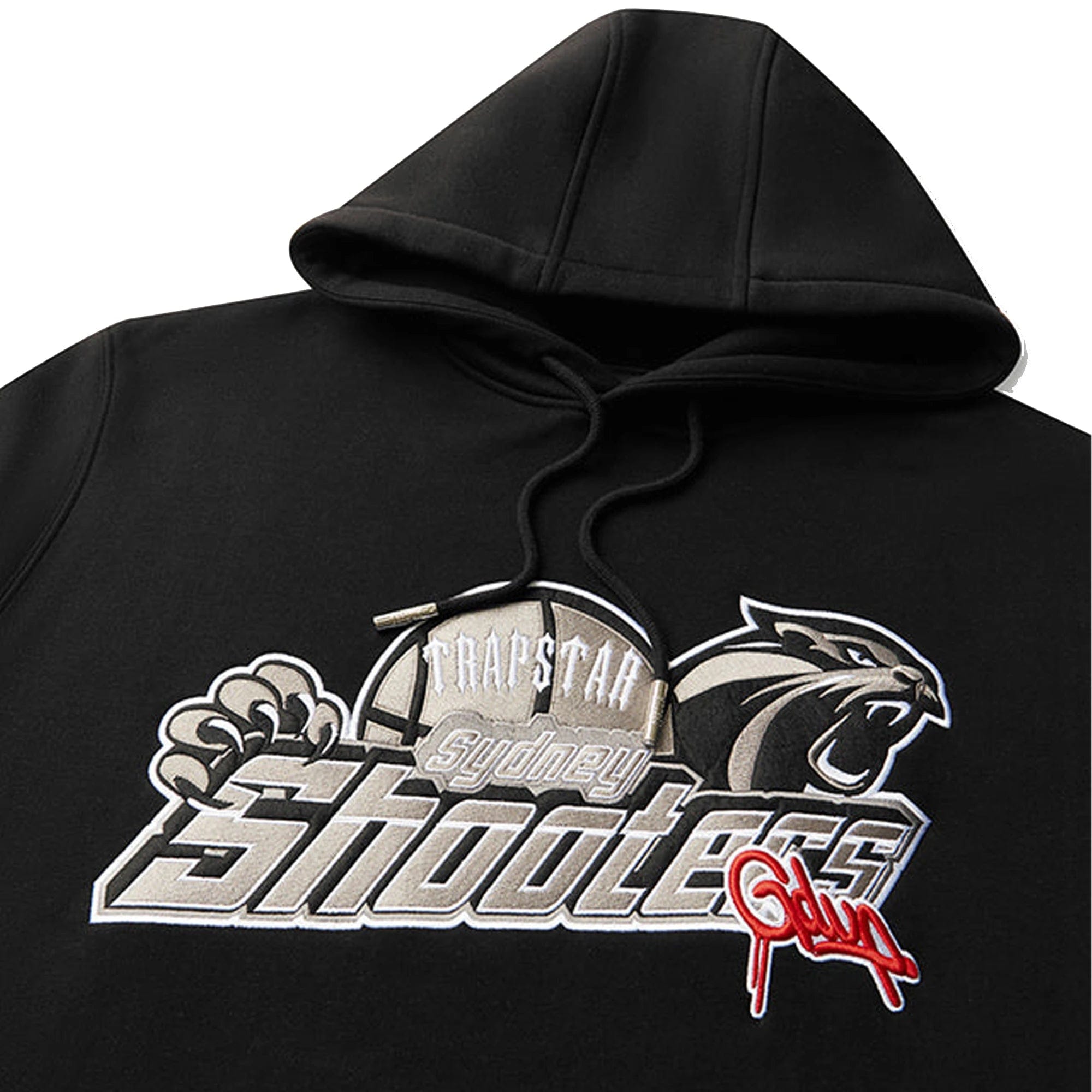 Geedup x Trapstar Sydney Shooters Hoodie Black / Red (2025)