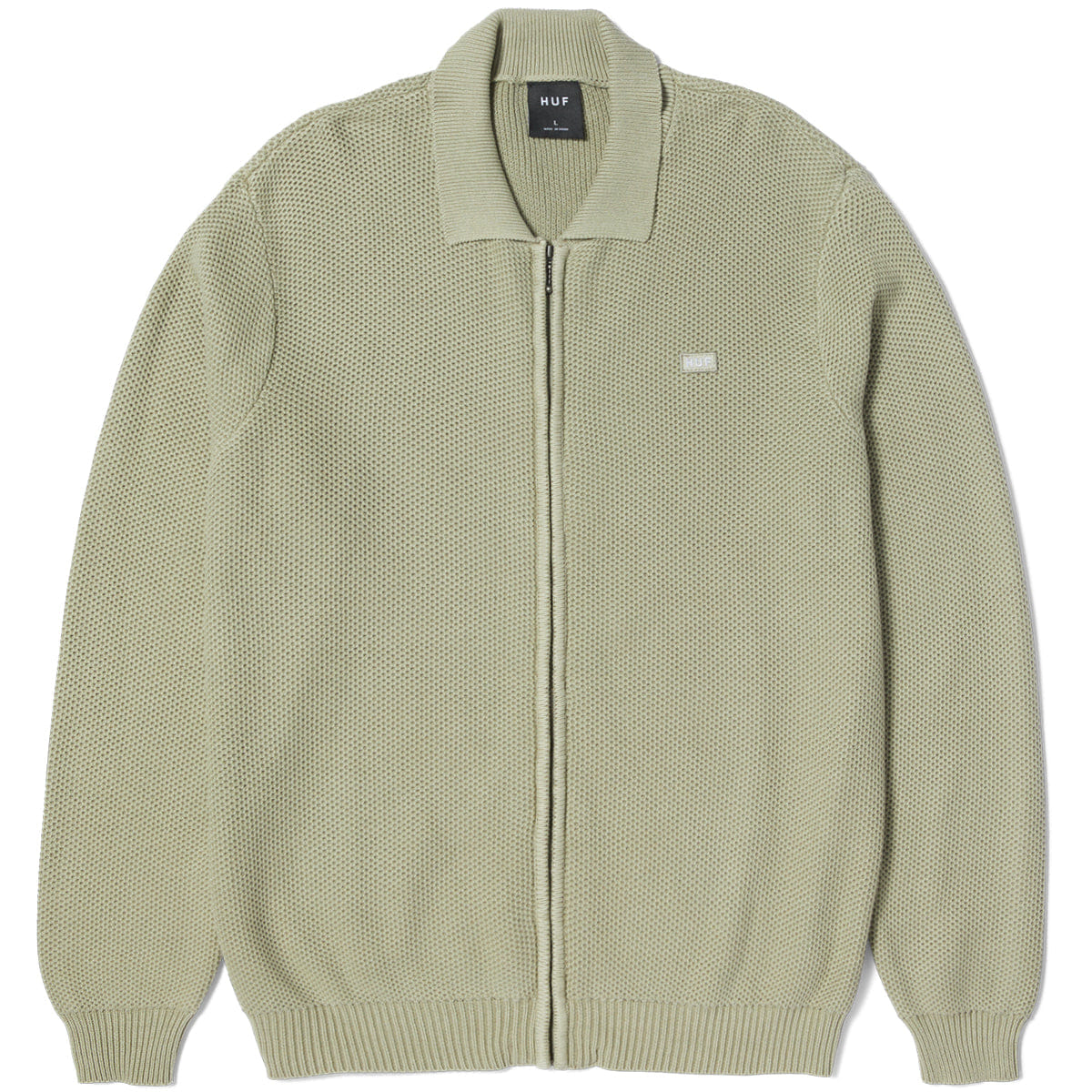 HUF Anton Zip Overdyed Sweater (Putty)