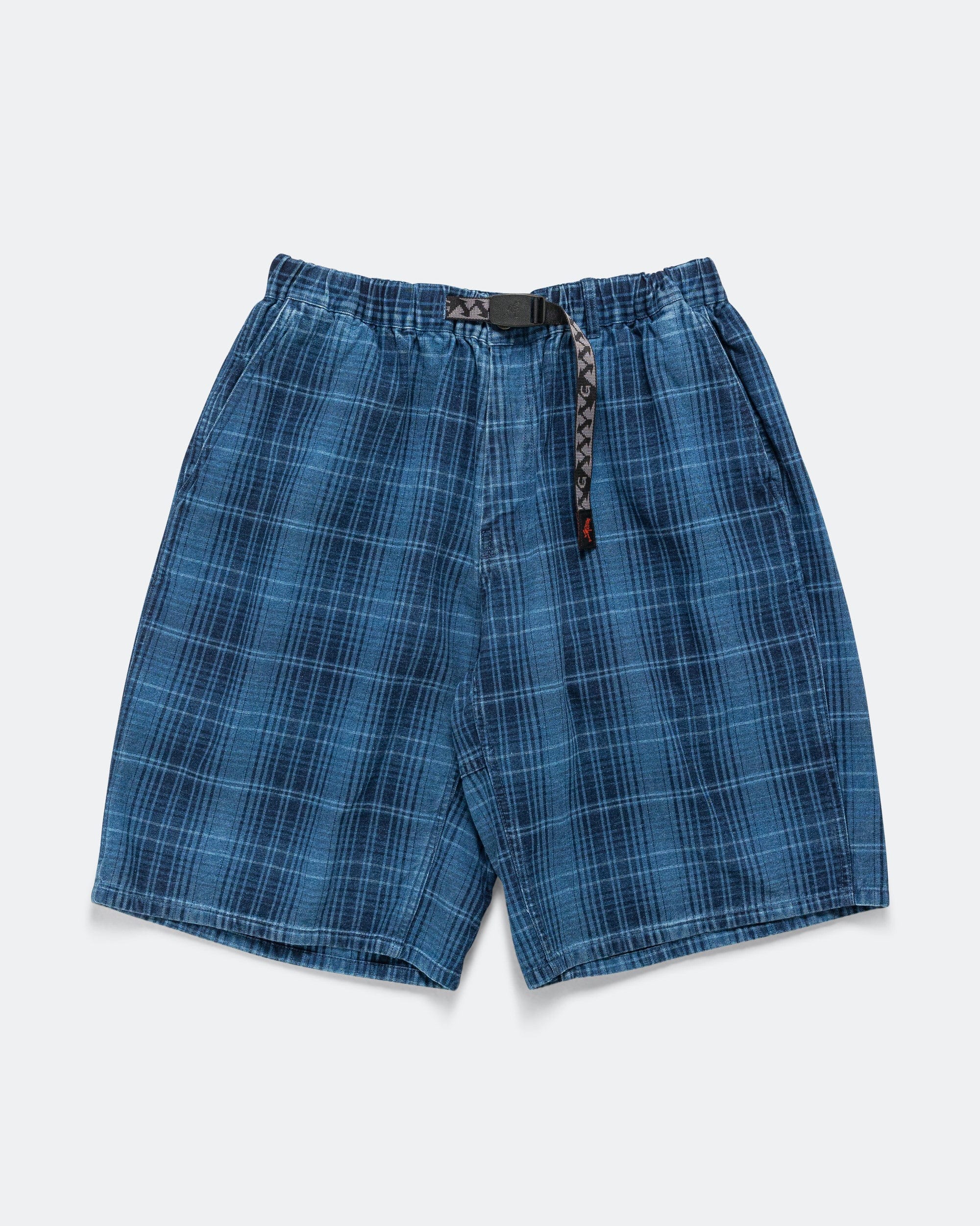 Gramicci Lagoon Short Denim - Indigo Checkered Plaid