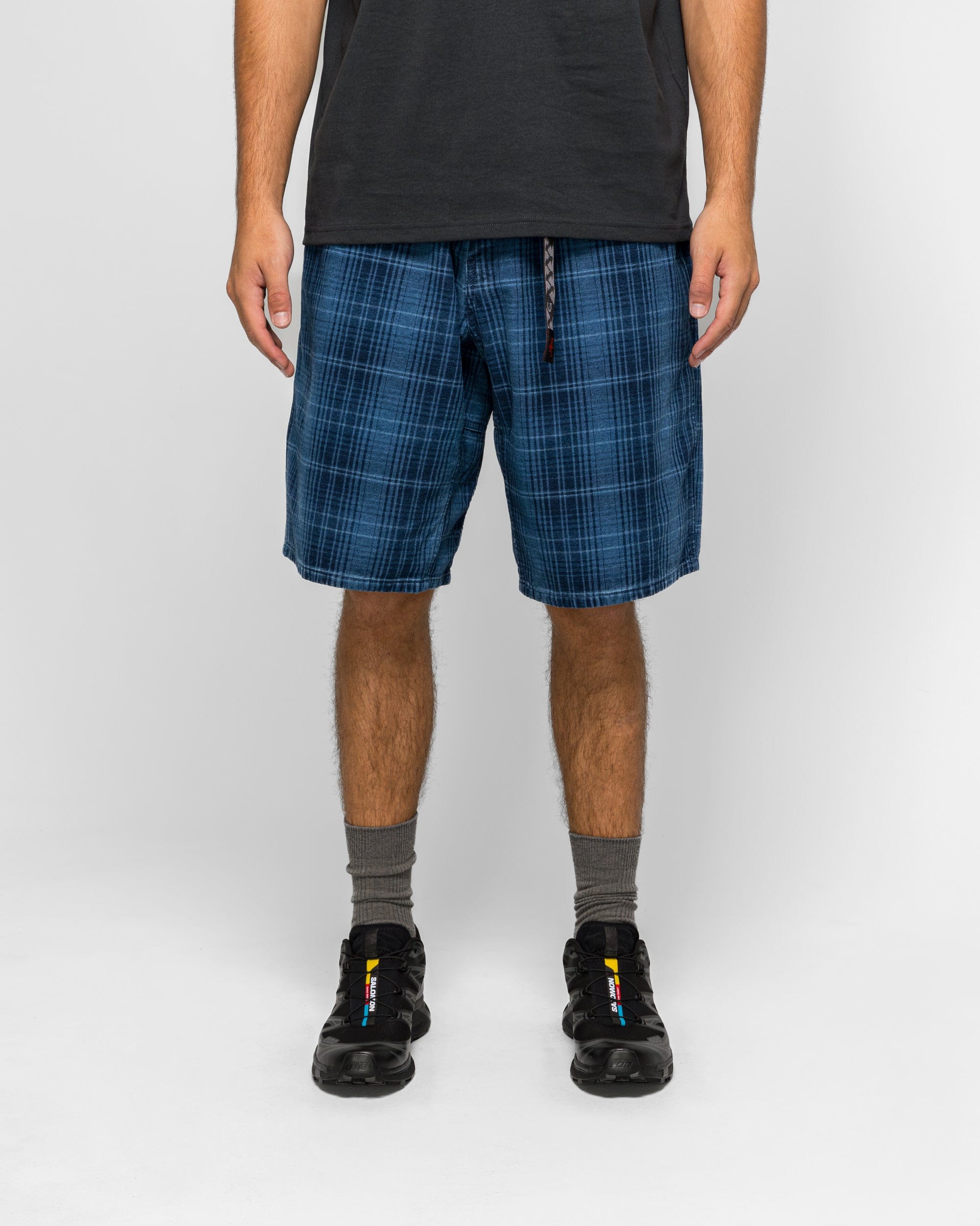 Gramicci Lagoon Short Denim - Indigo Checkered Plaid