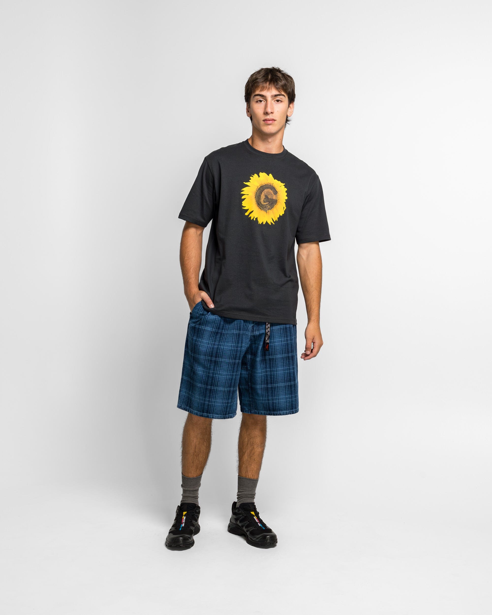 Gramicci Lagoon Short Denim - Indigo Checkered Plaid