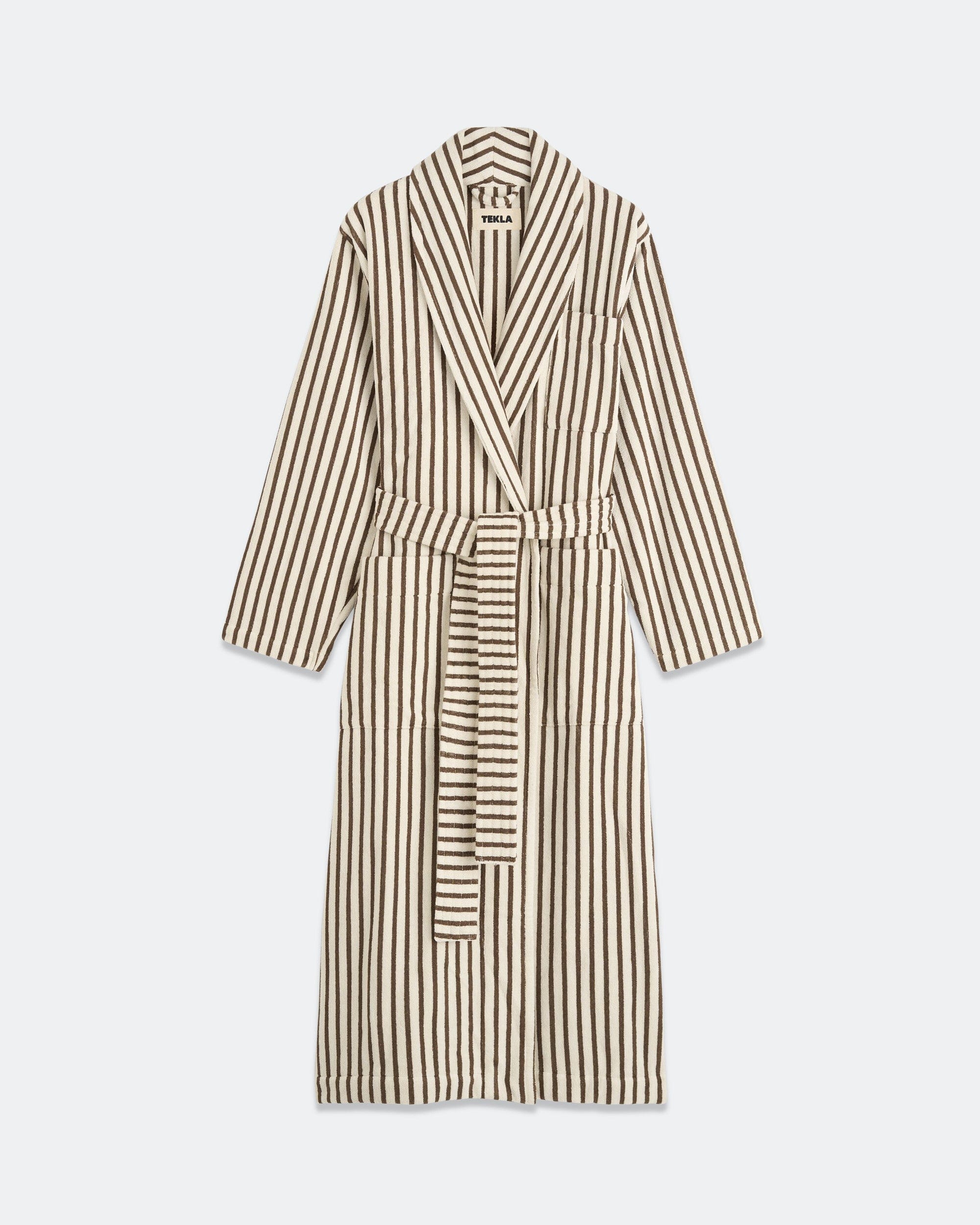 Tekla Classic Bathrobe - Kodiak Stripes
