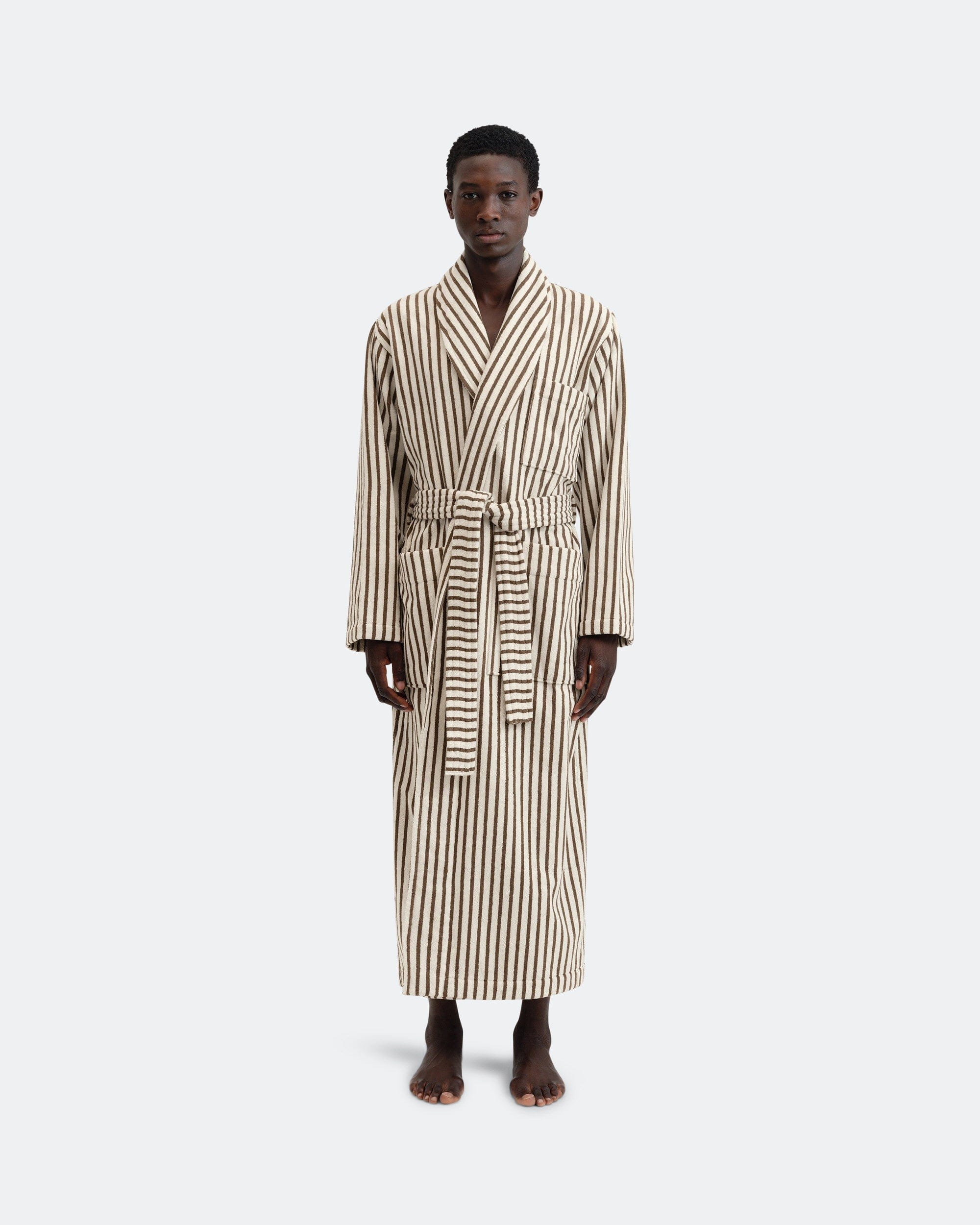 Tekla Classic Bathrobe - Kodiak Stripes