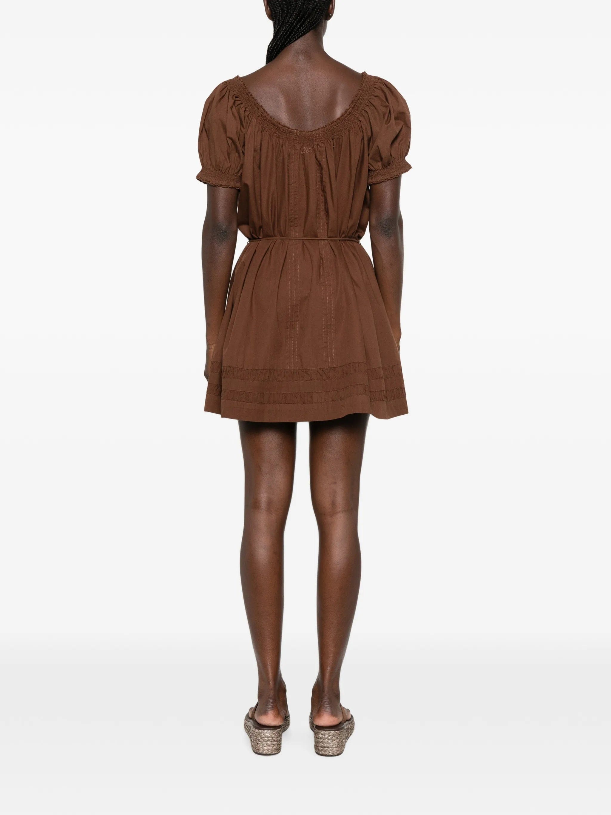Damson Madder Jayne short - sleeve mini shirt dress