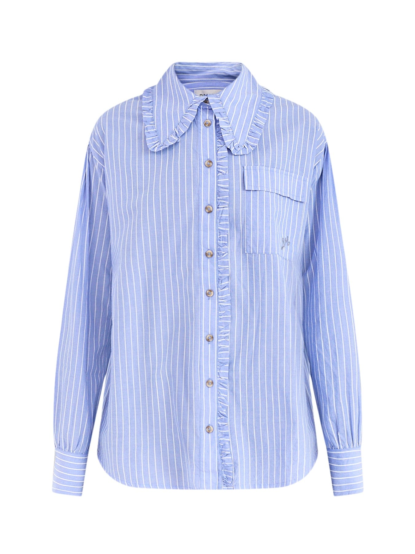 Damson Madder Kendall Ruffle Shirt Blue