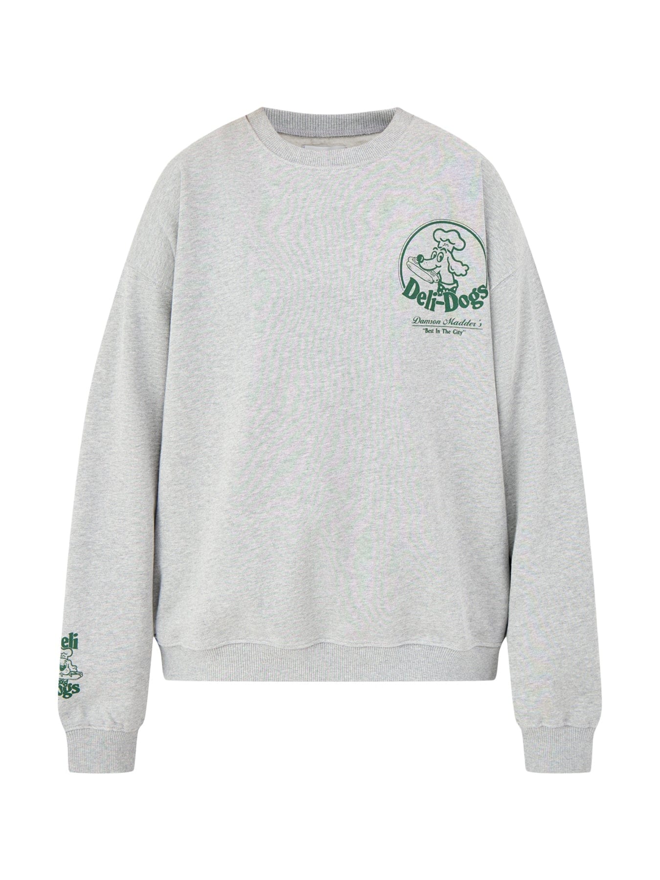 Damson Madder Deli Dog Sweatshirt Grey