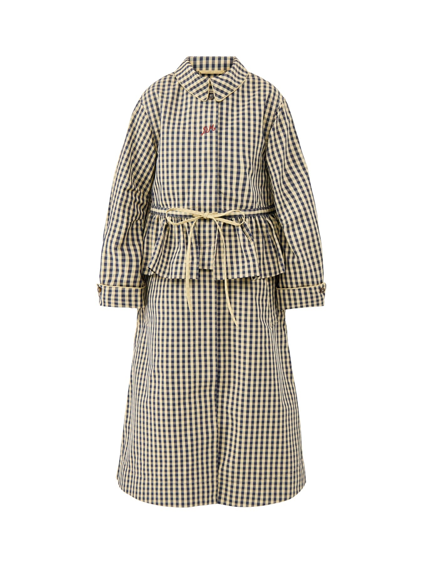 Damson Madder Myrtle Multi Wear Trench Coat Navy Gingham
