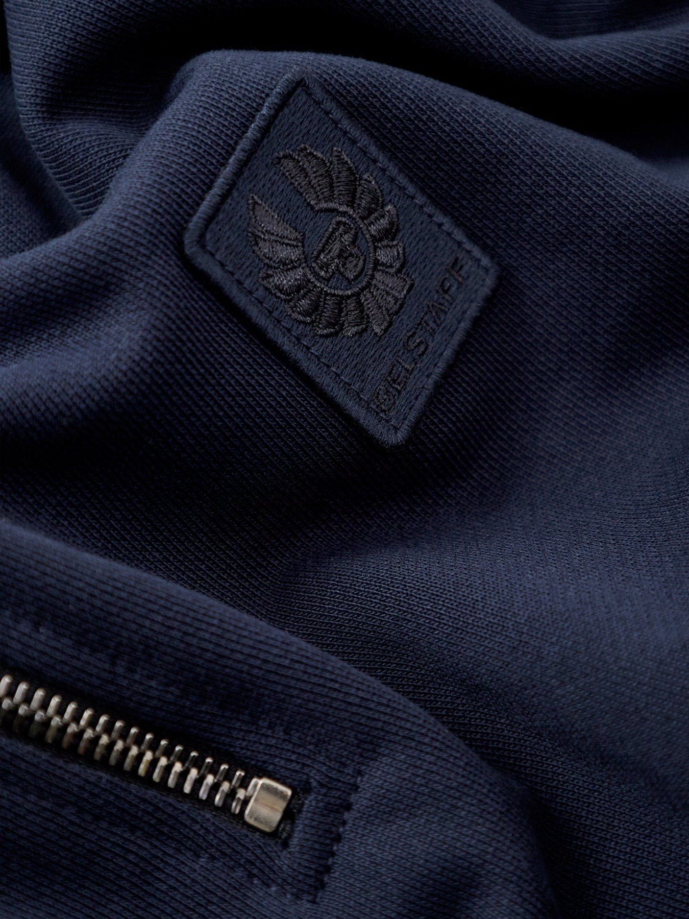 Belstaff Curator Quarter Zip Sweatshirt Navy