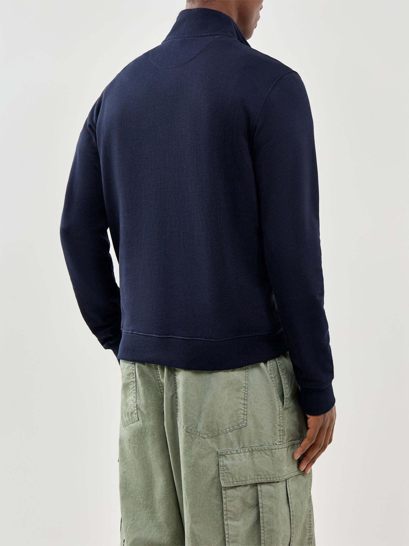 Belstaff Curator Quarter Zip Sweatshirt Navy