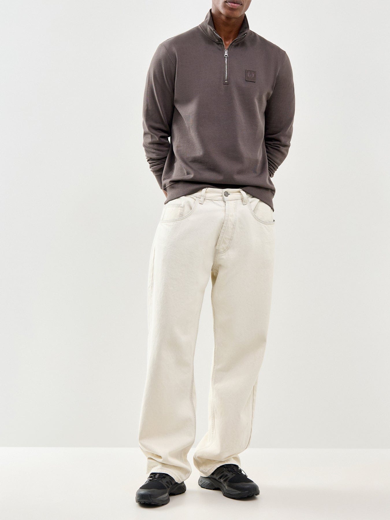 Belstaff Curator Quarter Zip Sweatshirt Olive