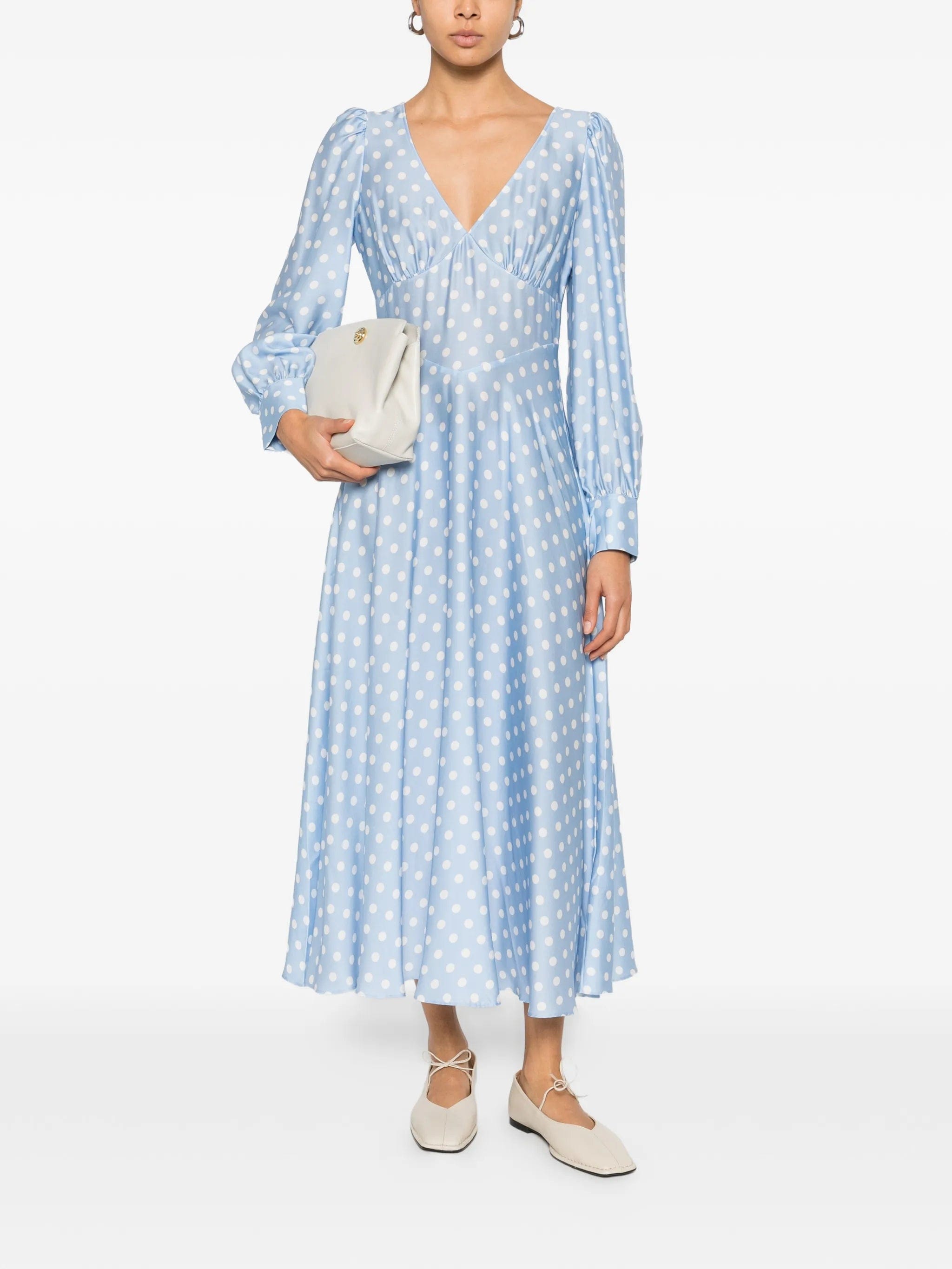 Posse Tillie polka - dot V - neck maxi dress