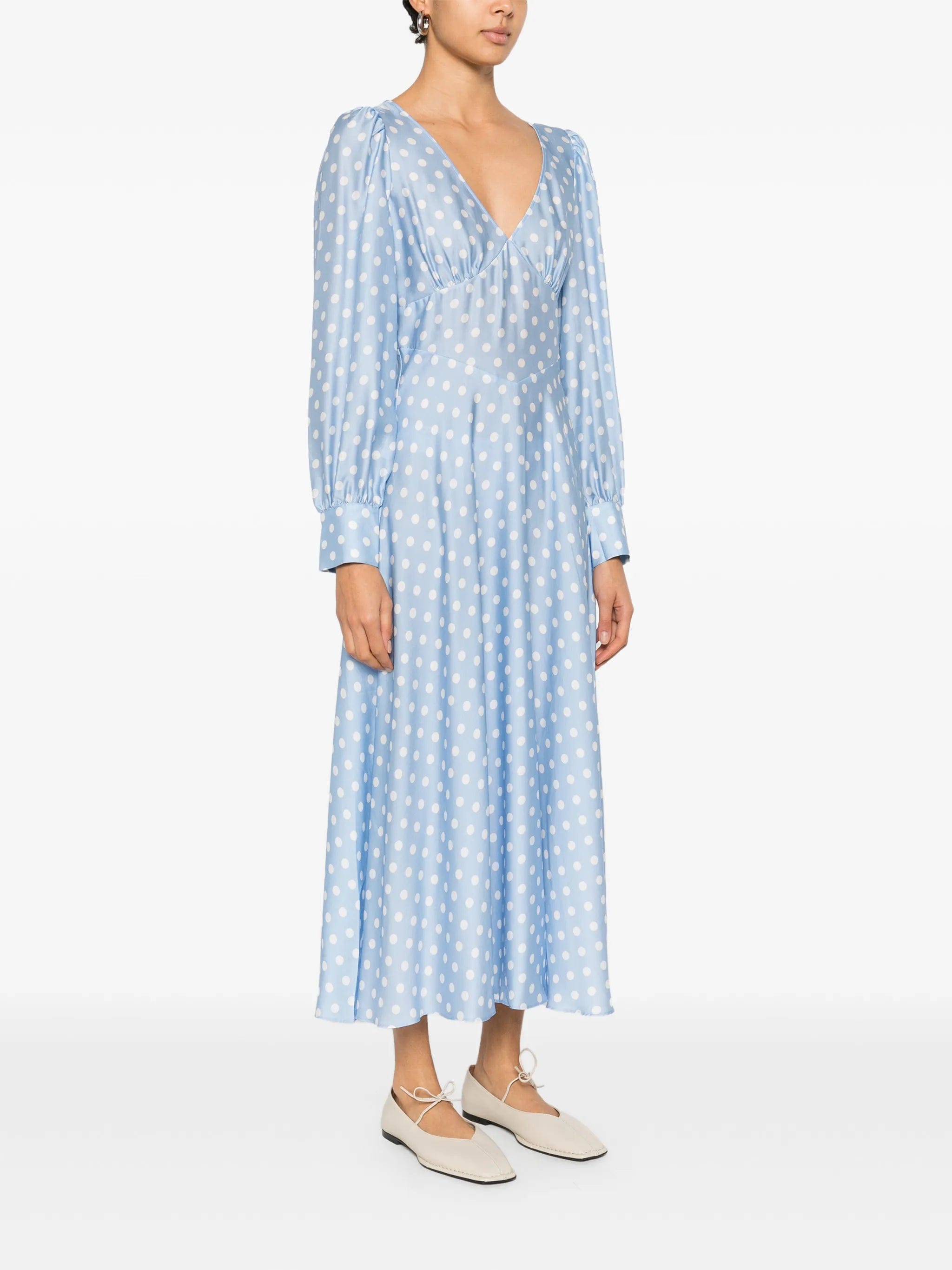 Posse Tillie polka - dot V - neck maxi dress