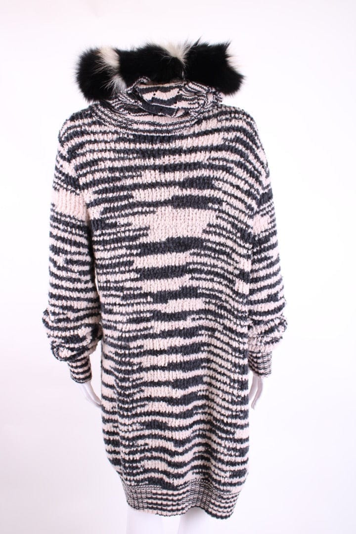 Missoni Cardigan/ Pom Pom Hat Co - ord Light Pink/ Grey M