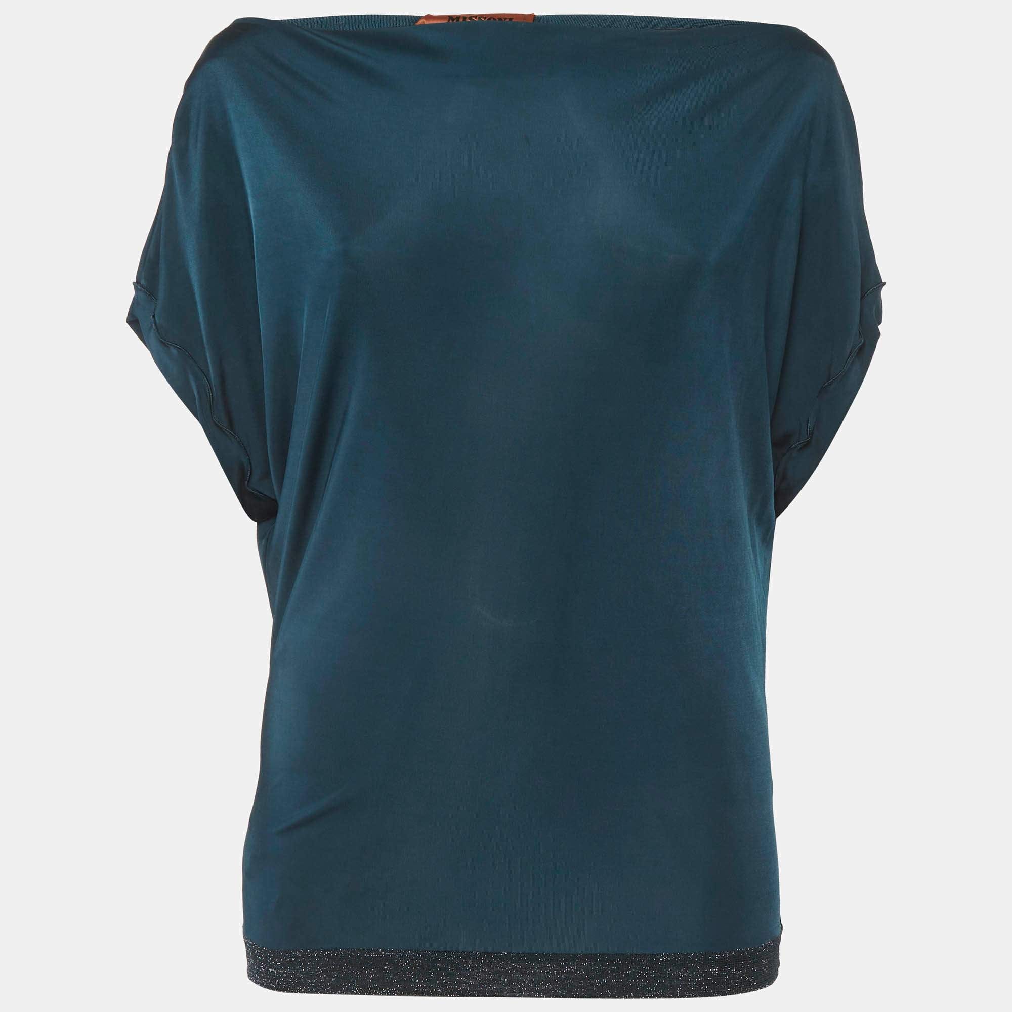 Missoni Teal Blue Jersey Top