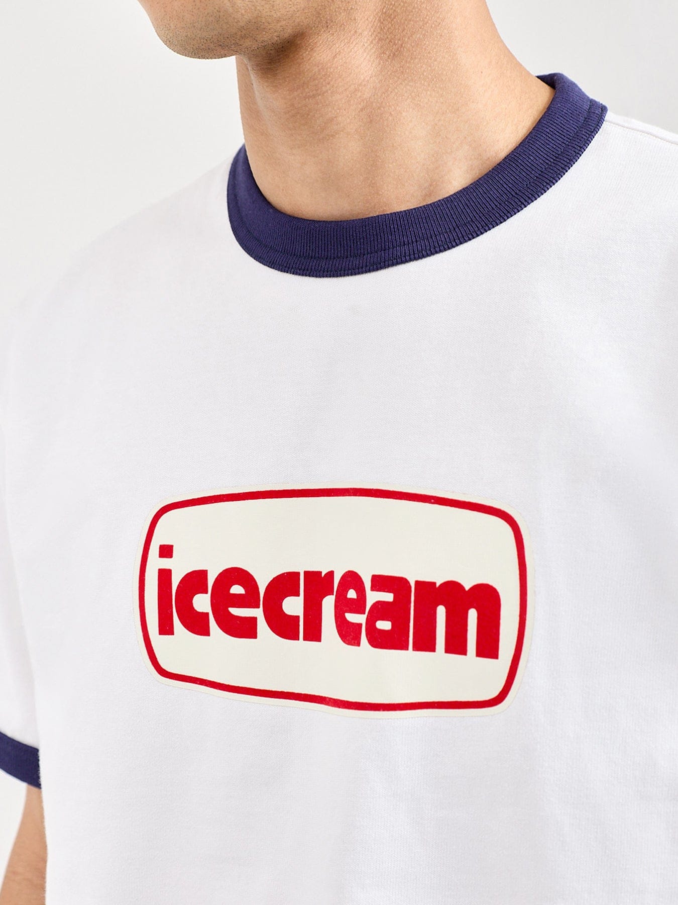 Icecream Ice Cream Tub Ringer T - Shirt White