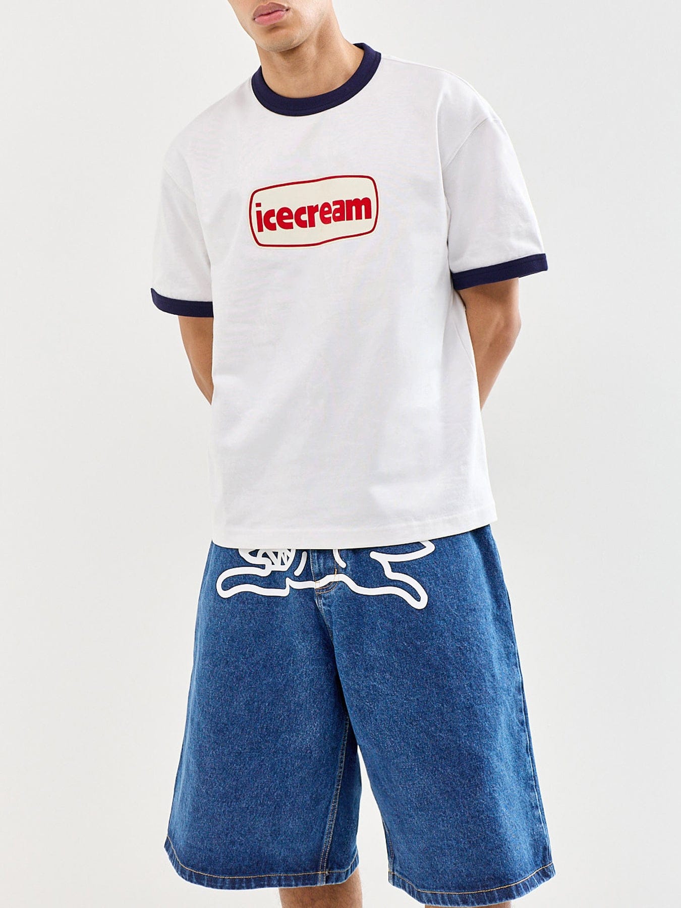 Icecream Ice Cream Tub Ringer T - Shirt White
