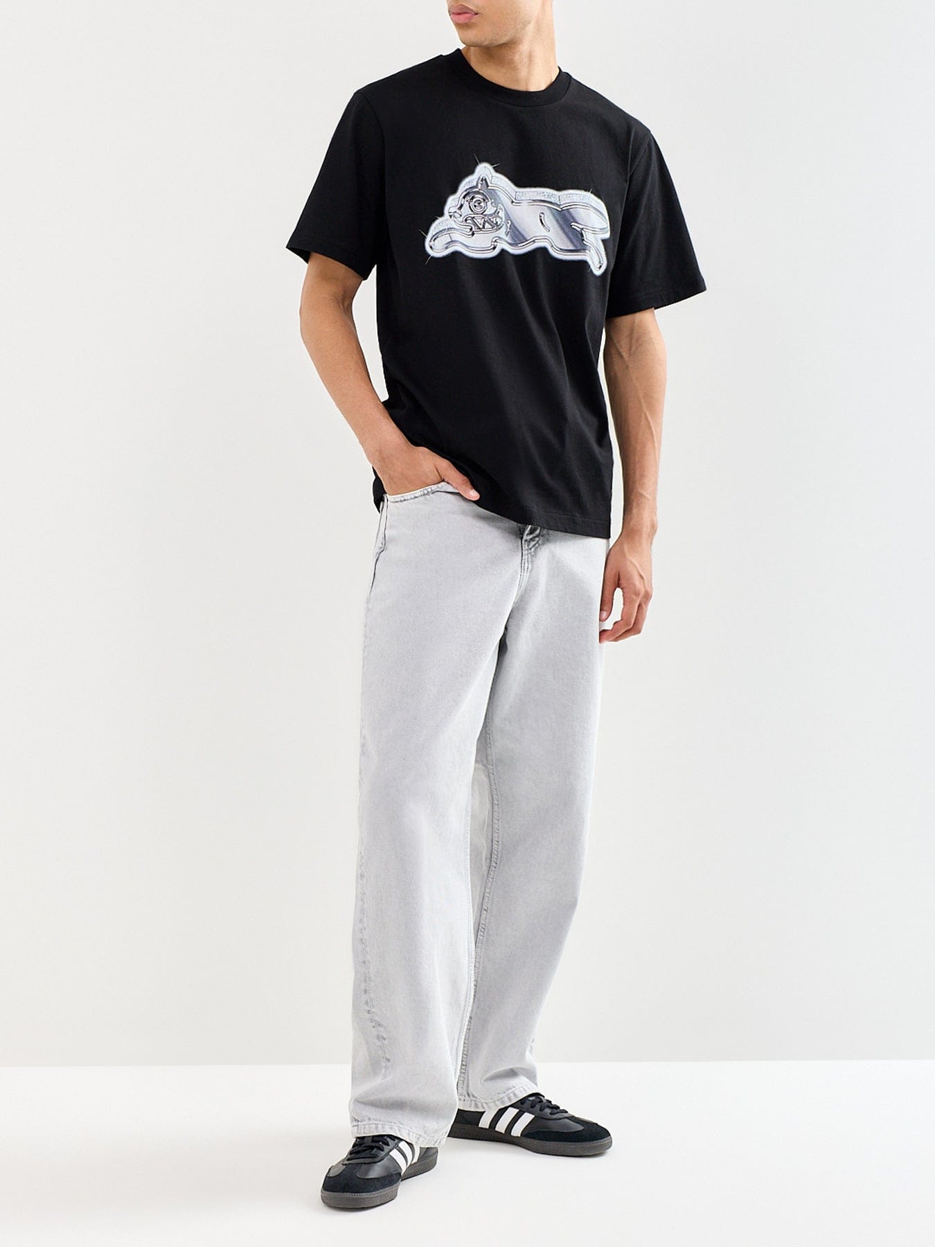 Icecream Iced Out Running Dog T - Shirt Black