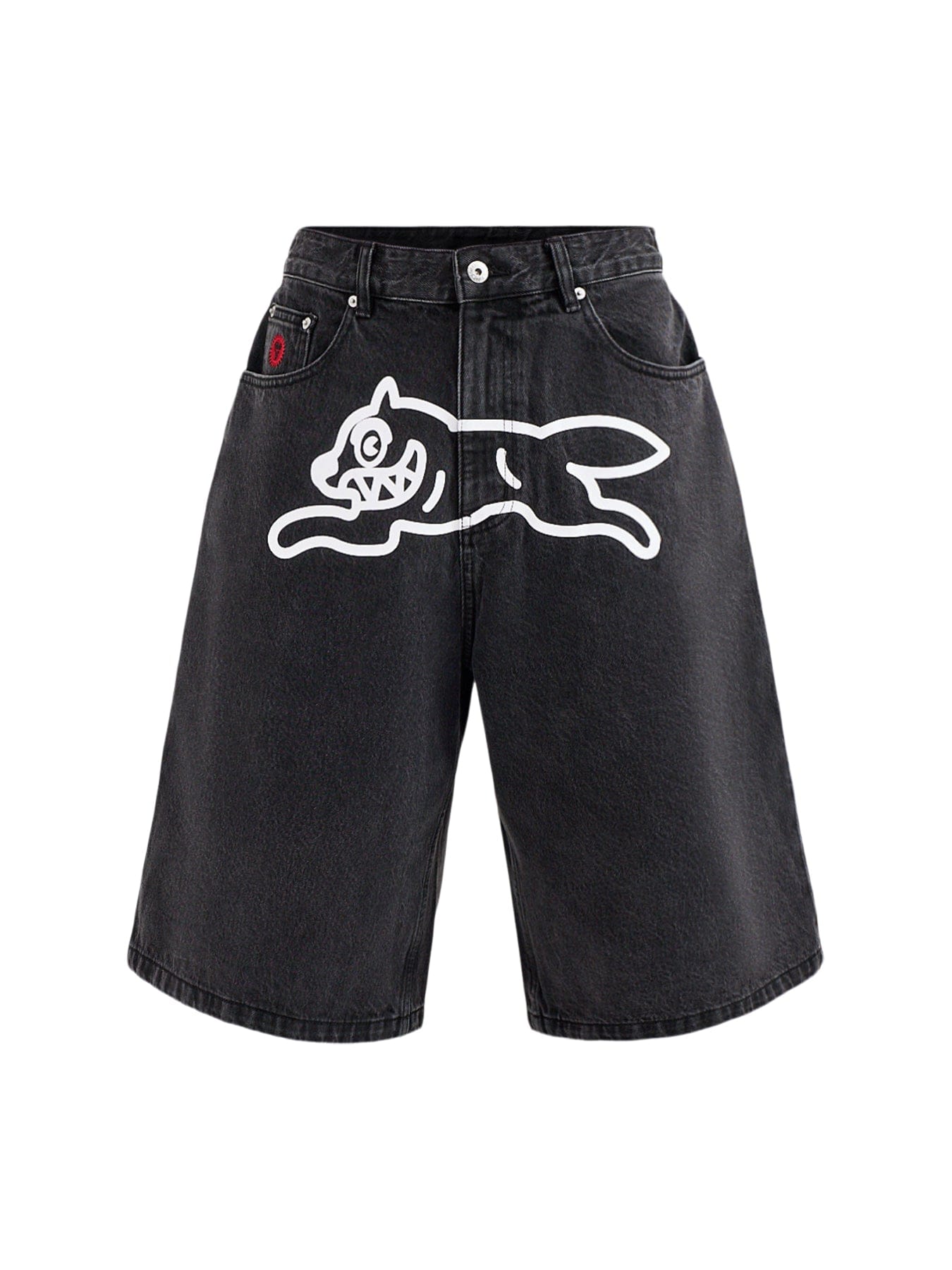 Icecream Running Dog Triple Scoop Denim Shorts Black