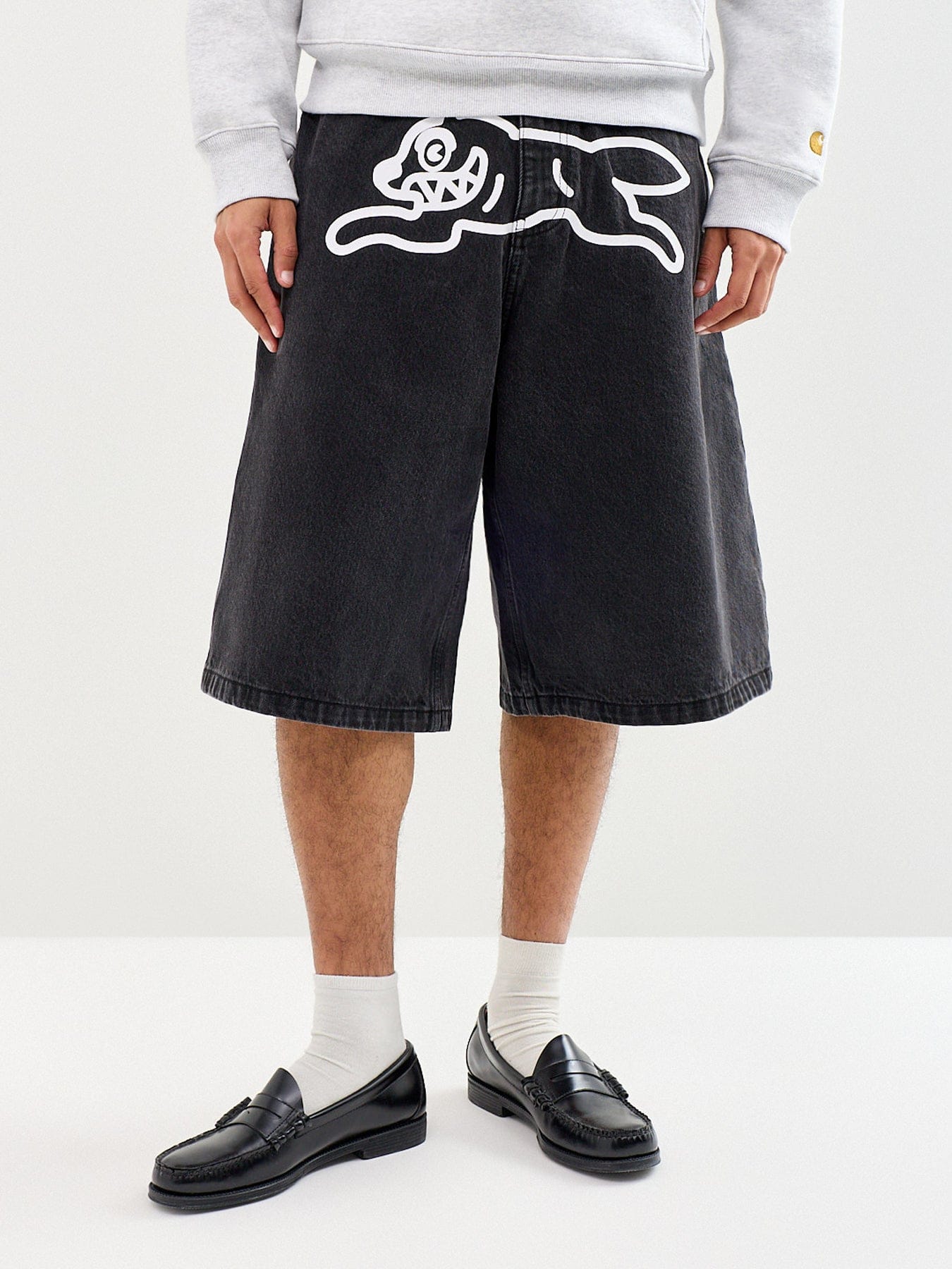 Icecream Running Dog Triple Scoop Denim Shorts Black