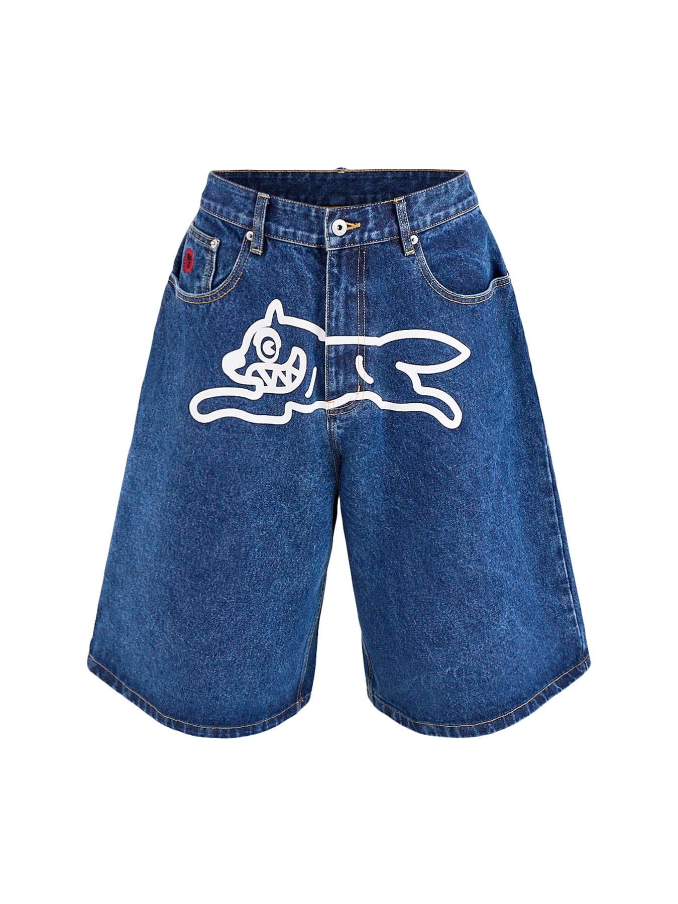 Icecream Running Dog Triple Scoop Denim Shorts Blue