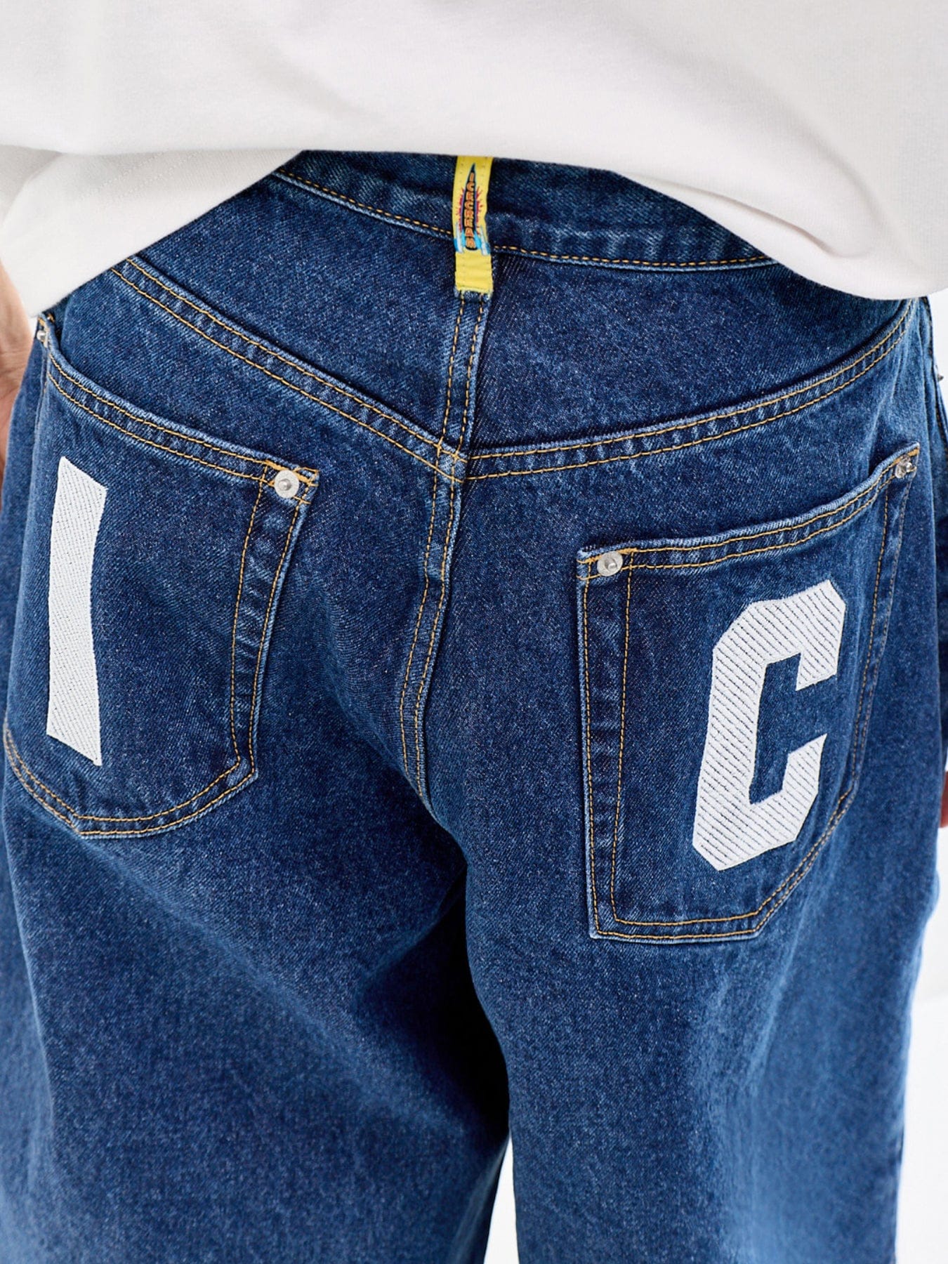 Icecream Running Dog Triple Scoop Denim Shorts Blue