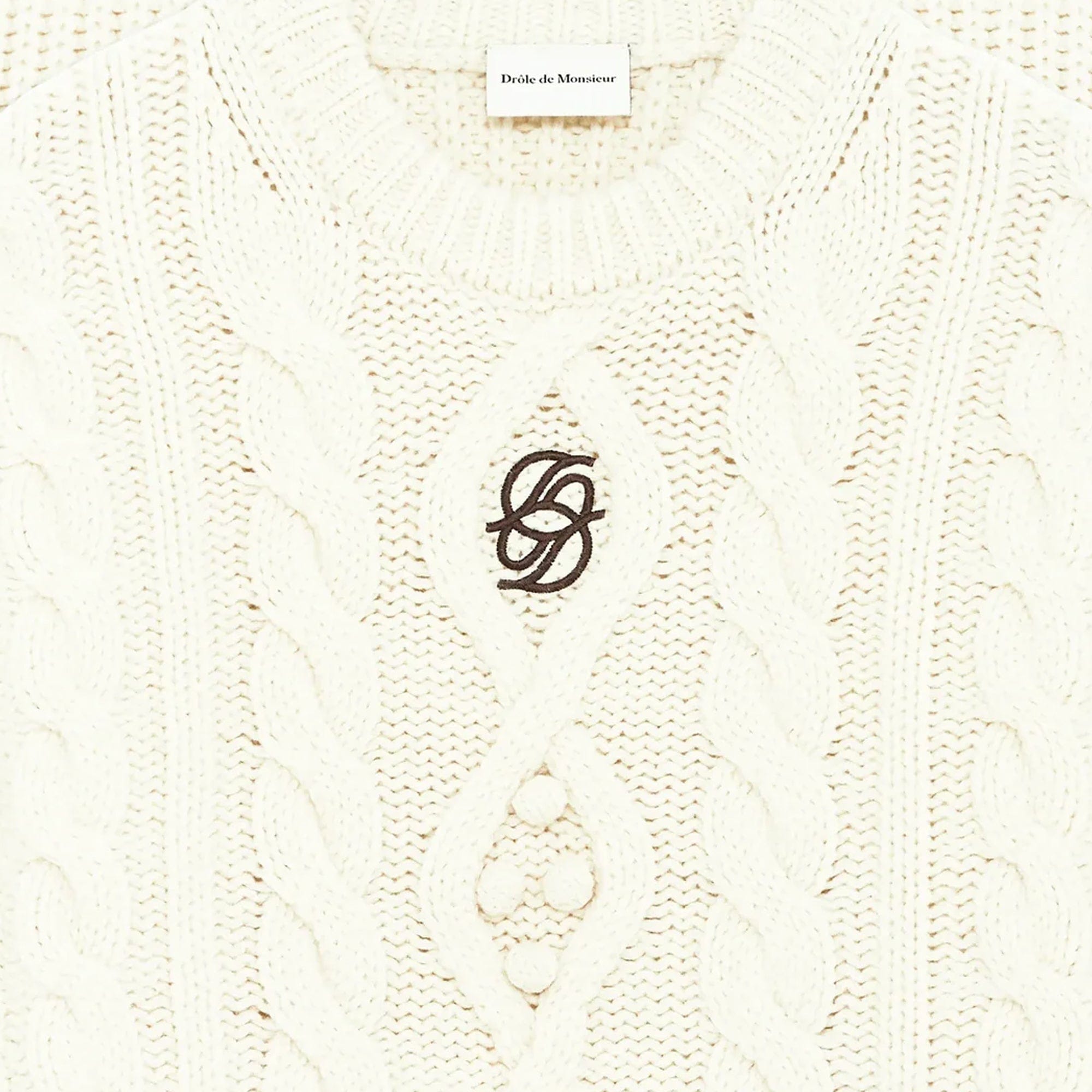 Drole De Monsieur Mens La Maille Torsade Knit Sweater