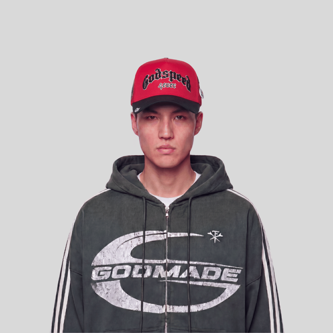 Godspeed GS FOREVER TRUCKER HAT RED BLACK