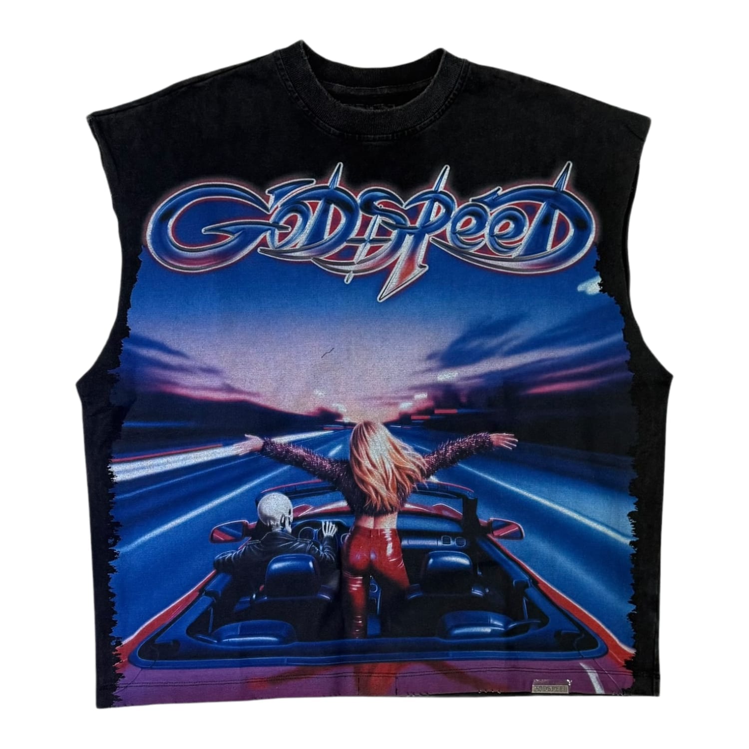 Godspeed FUN Sleeveless T - shirt Black Wash