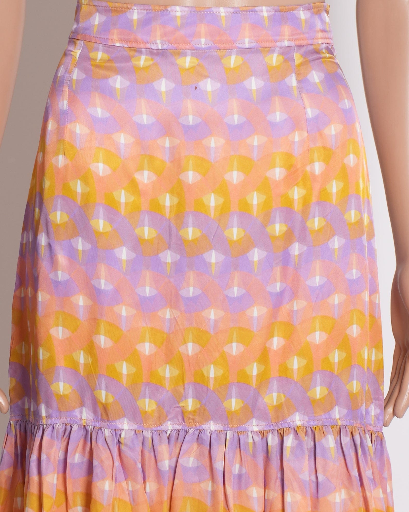 Sandro New Sandro Eugenie Skirt In Pleated Multicolour Detail