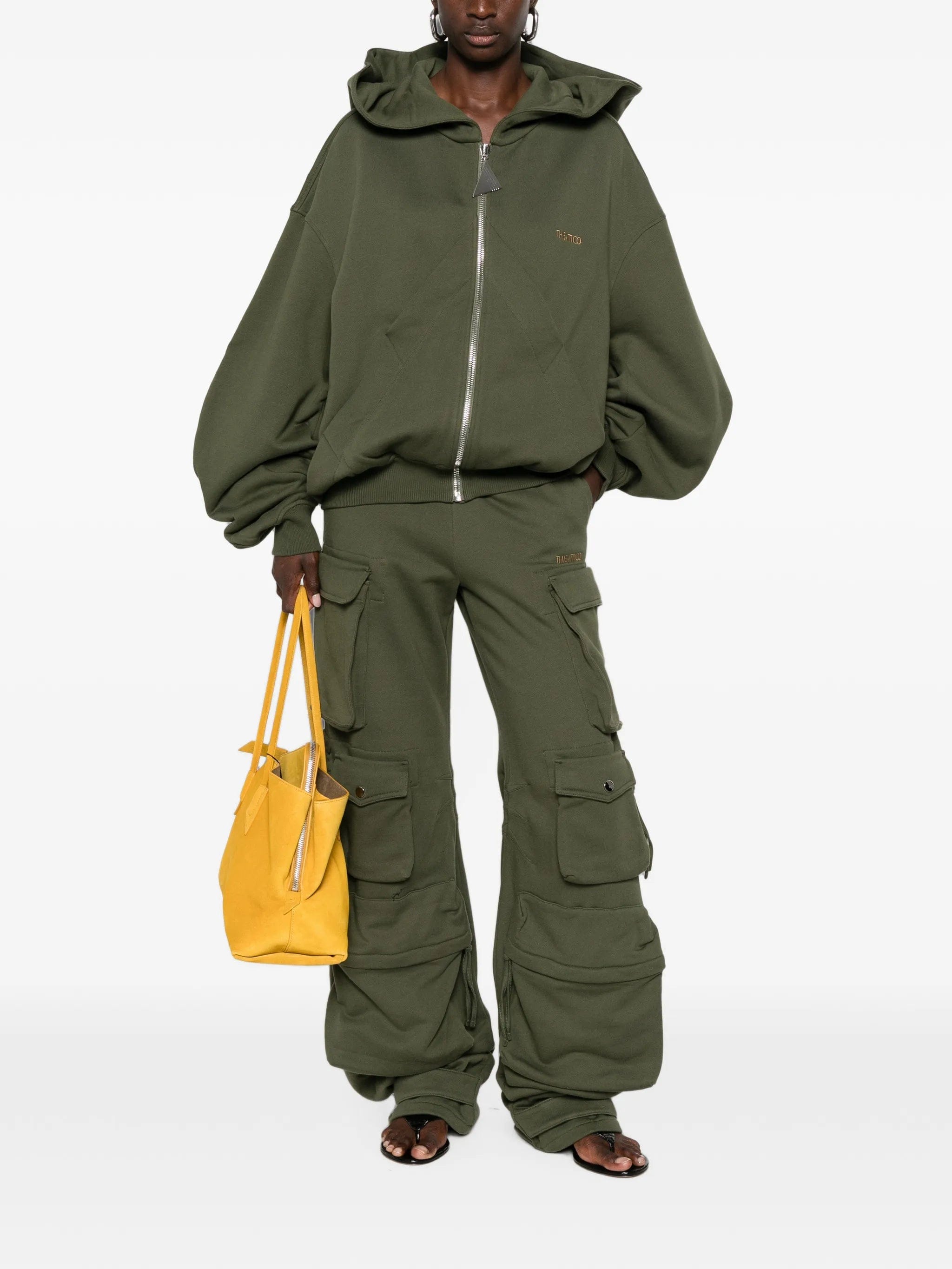 The Attico wide - leg cargo - pocket track pants
