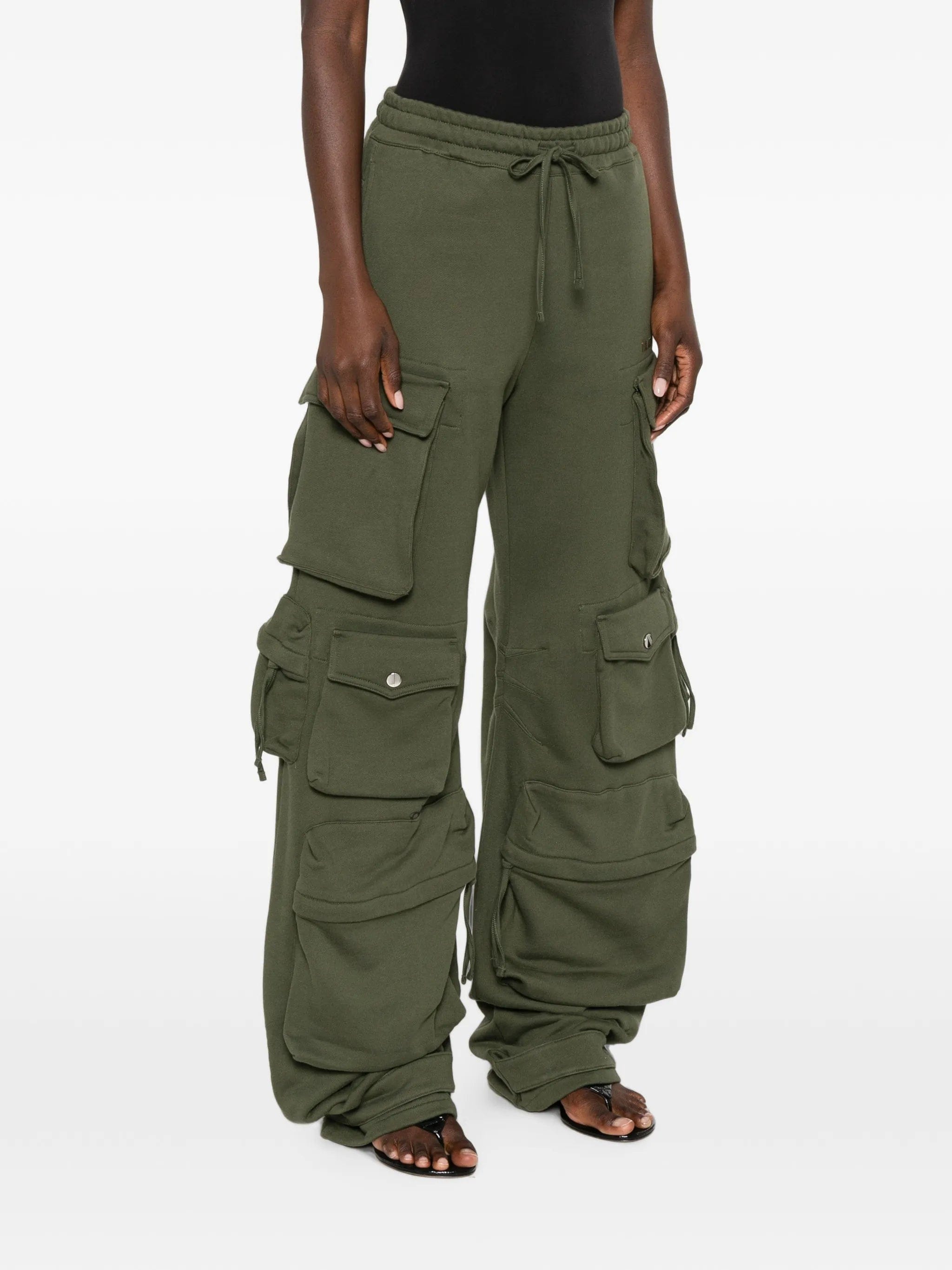 The Attico wide - leg cargo - pocket track pants