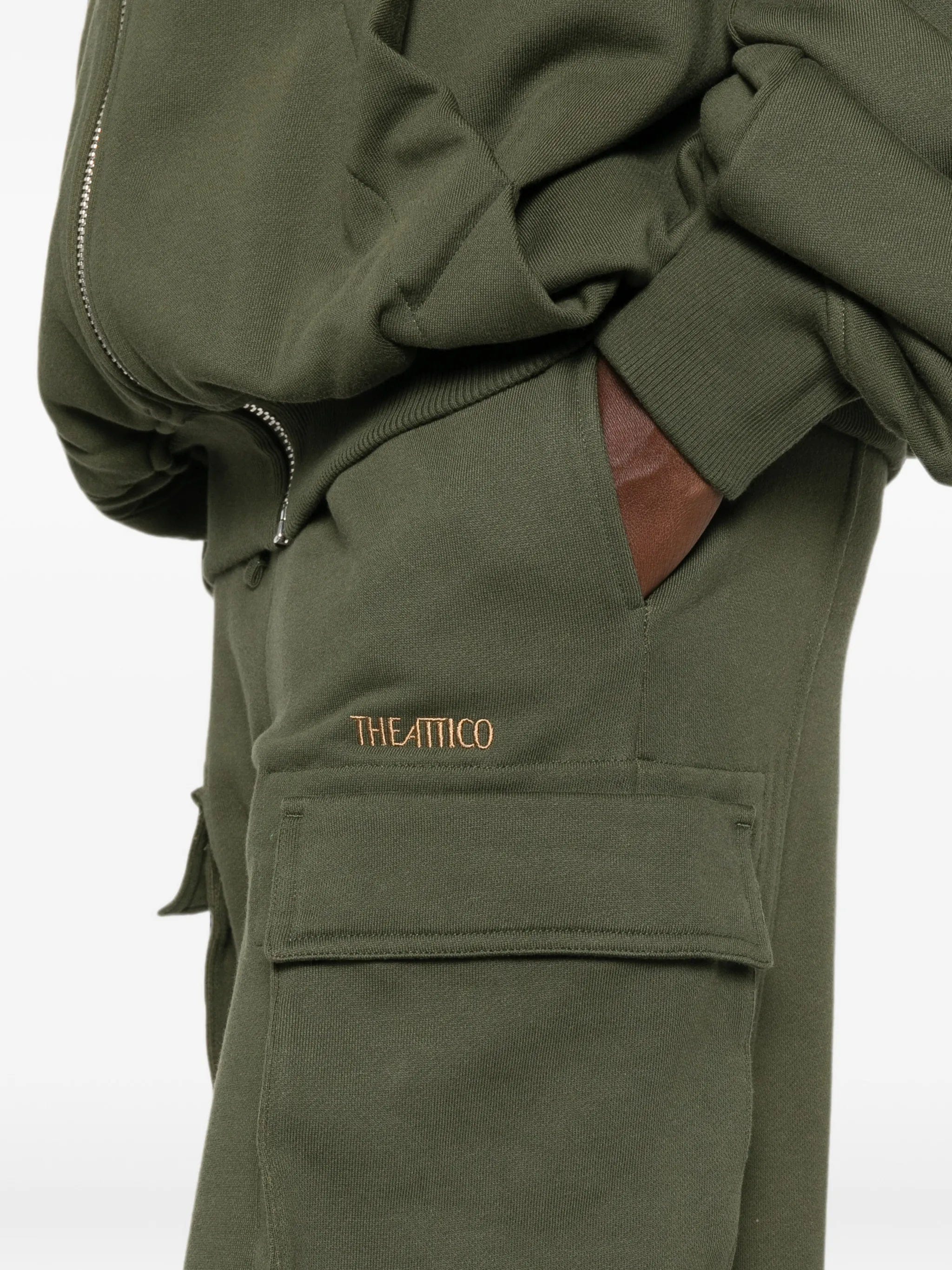 The Attico wide - leg cargo - pocket track pants