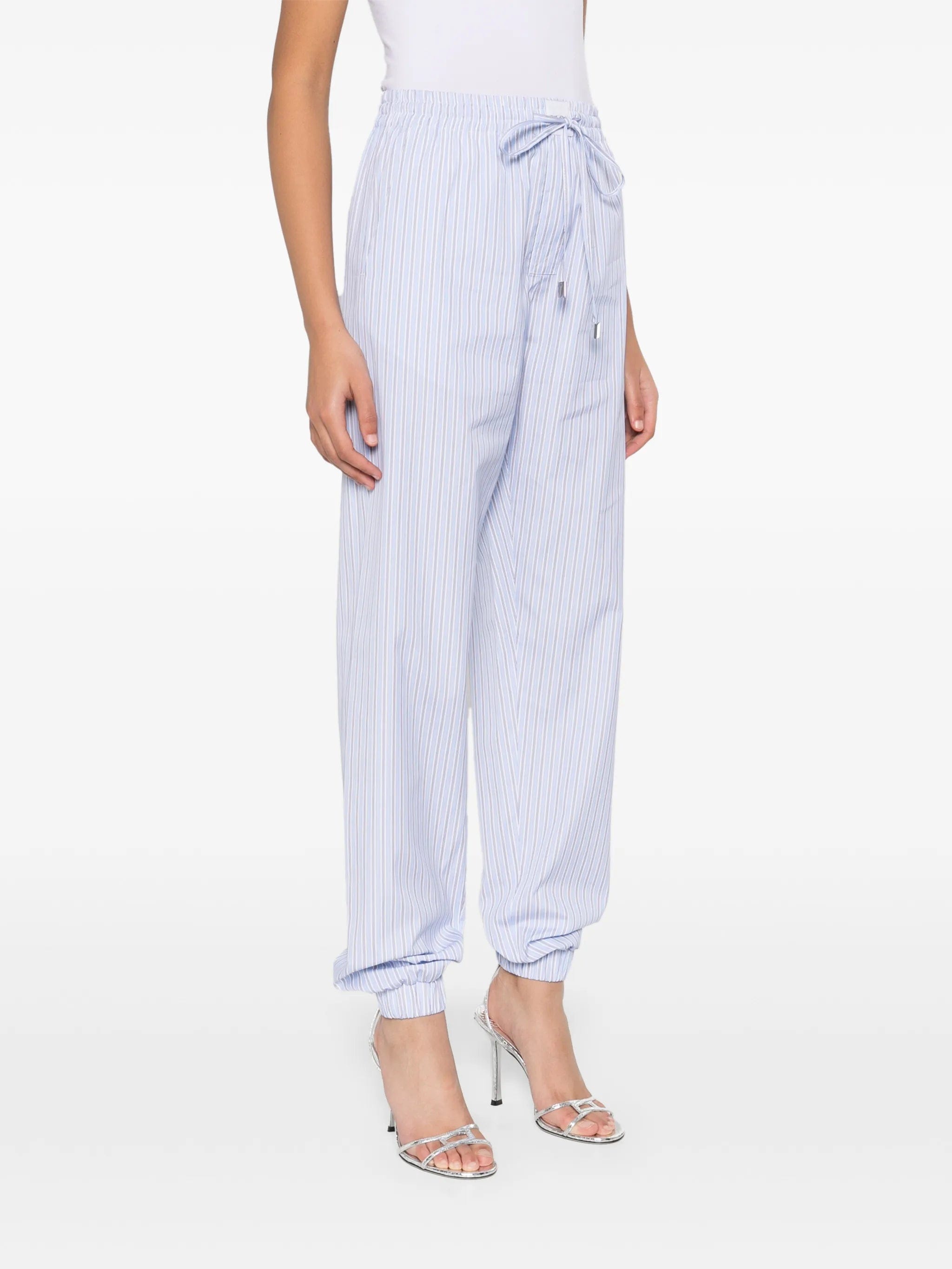 The Attico stripe pull track pants